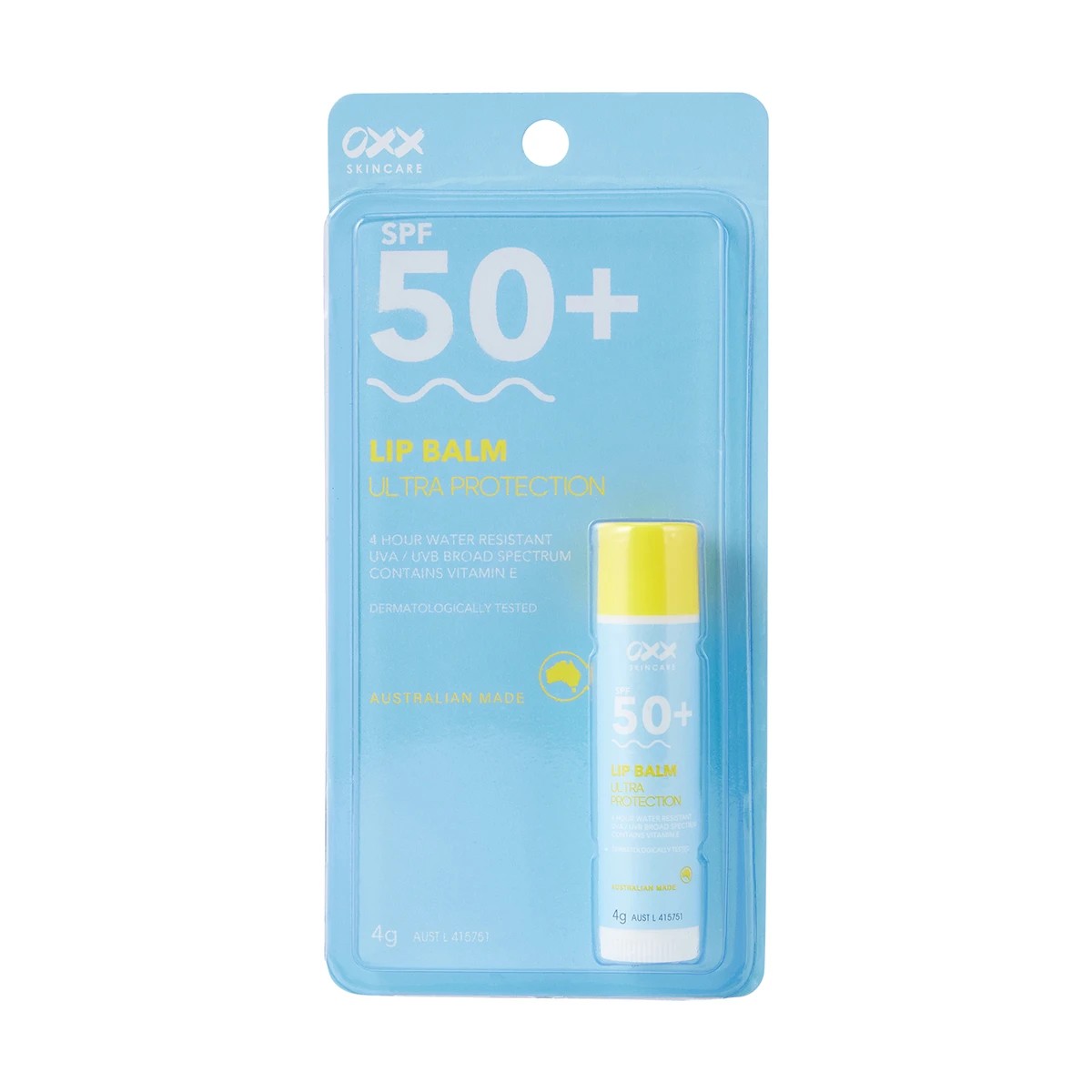 1 OXX Skincare SPF 50+ Ultra Protection Lip Balm 4g - Vitamin E, 1 of 9