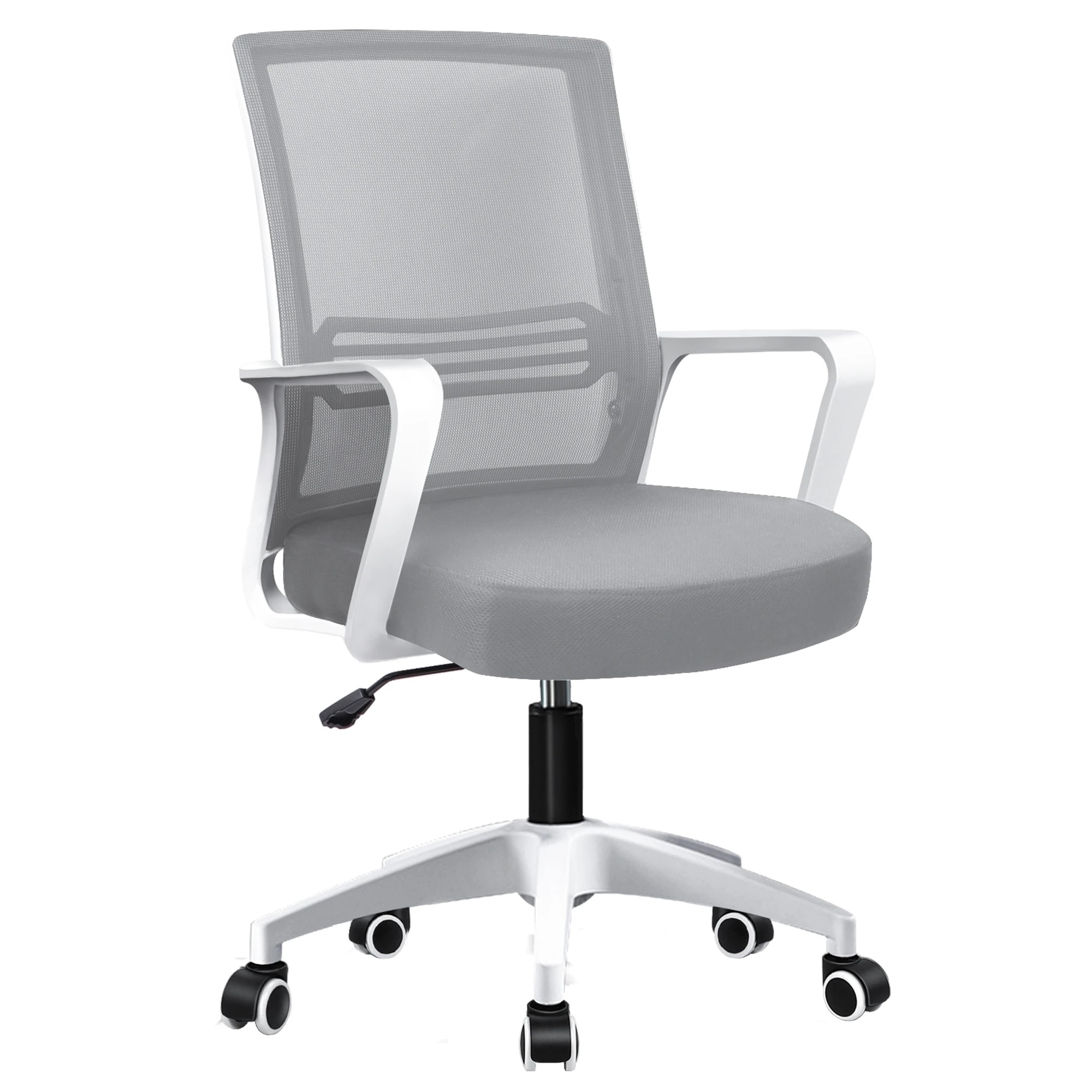 1 Alfordson Mesh Office Chair Executive Computer Gaming Racing Study Work Seat - White Grey, 1 of 9