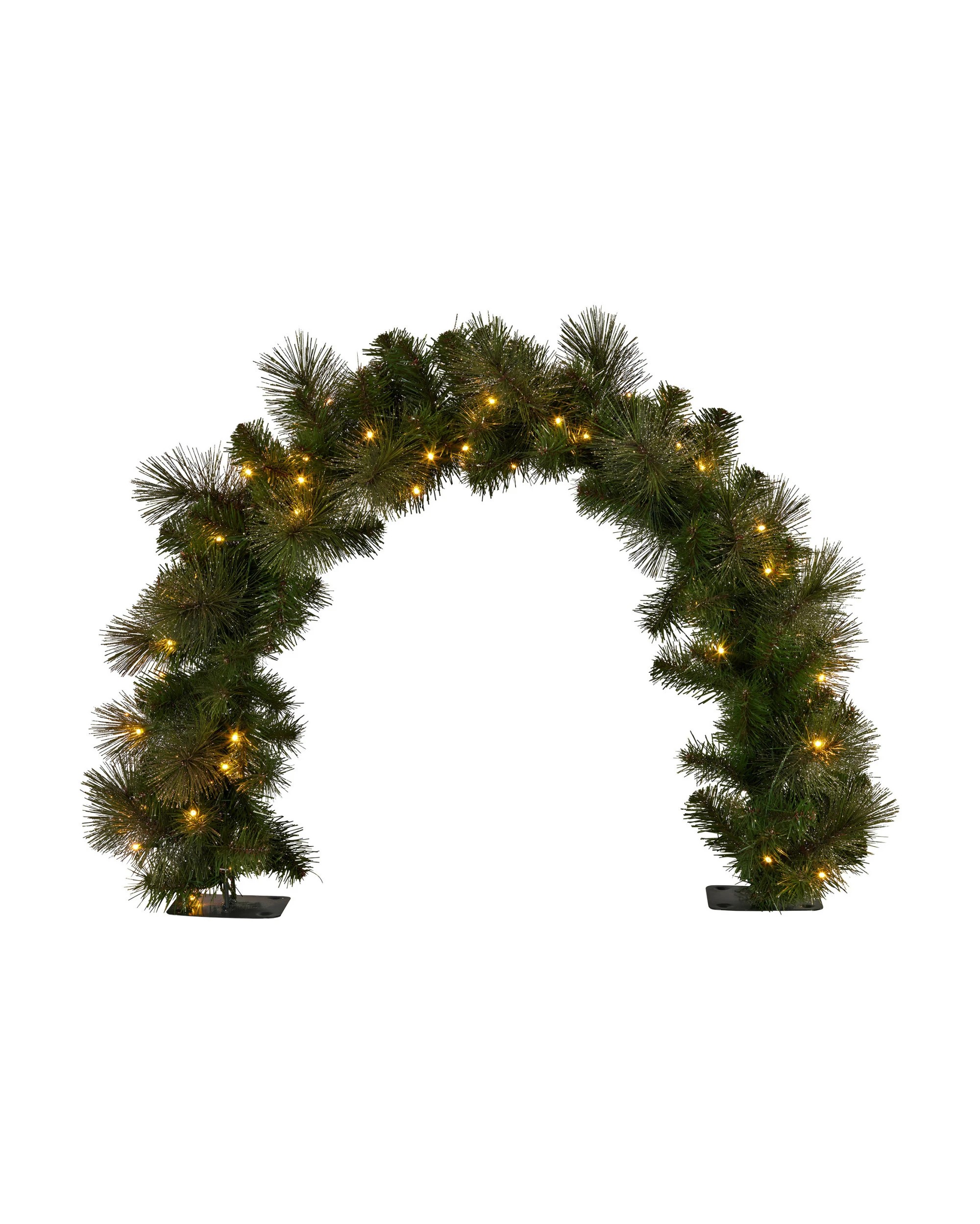 4 Christabelle 60cm Tabletop Christmas Archway Garland With Led Lights Gold Mantle Decoration Ornament, 4 of 7