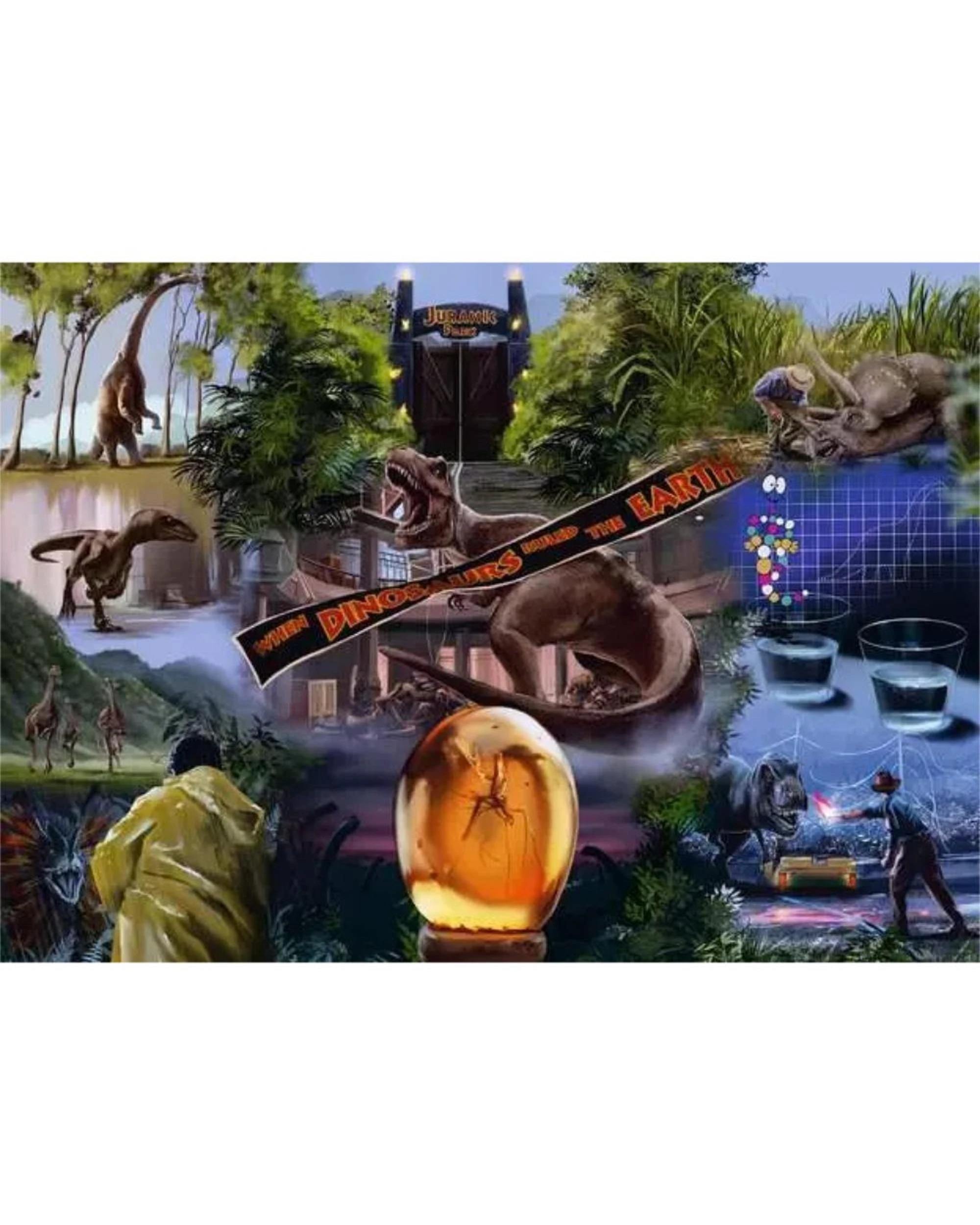 2 Ravensburger Jurassic Park Movie Poster 1000 Piece Jigsaw Puzzle, 2 of 2