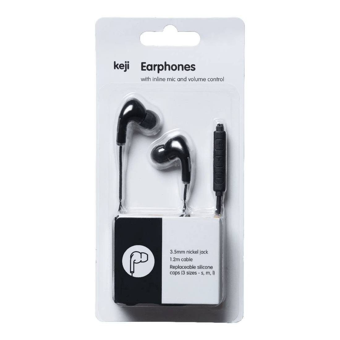 5 Keji Earphones with Inline Mic Black, 5 of 5