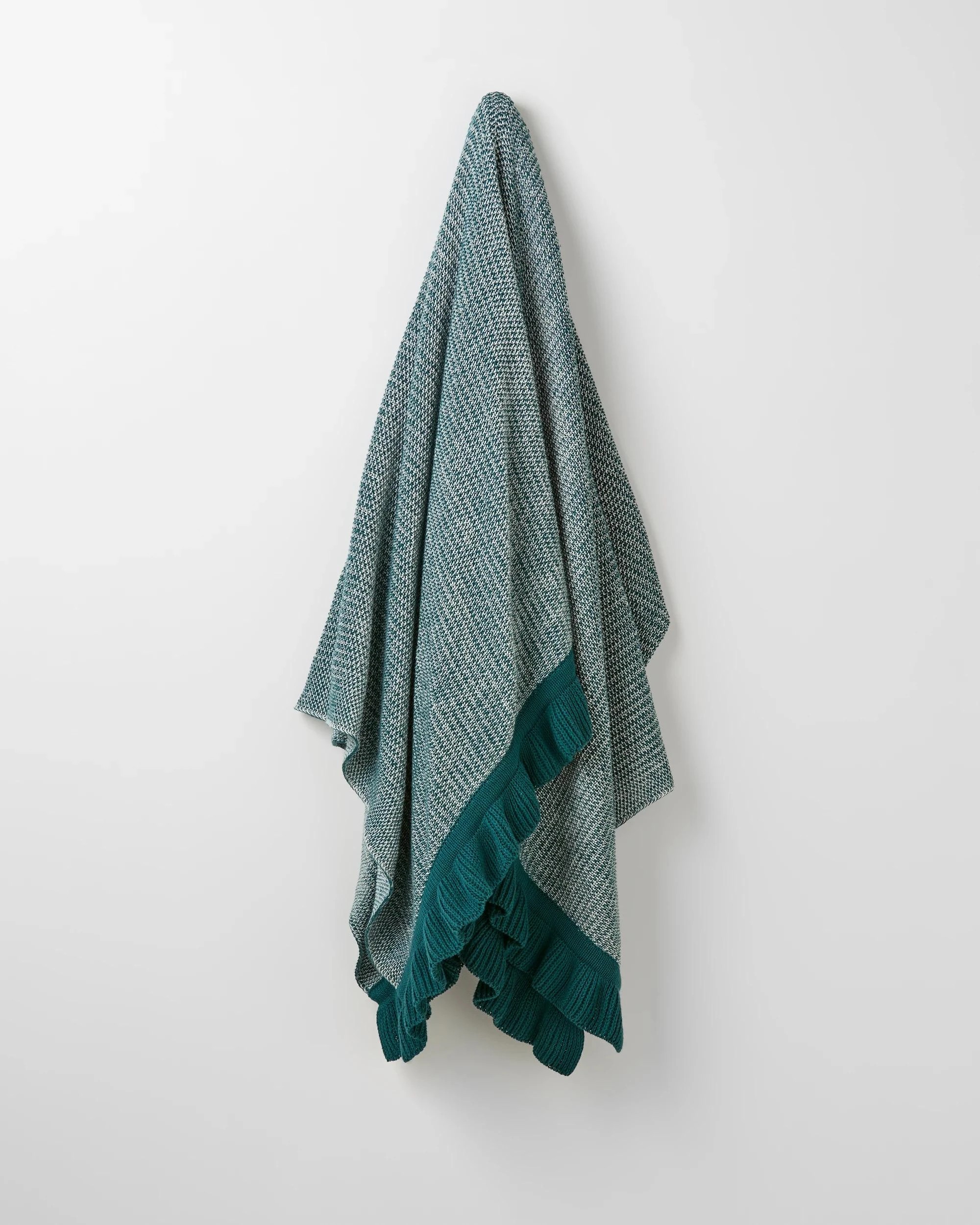 3 Target Kaya Knit Ruffle Throw - Queen Bed - Green, 3 of 4