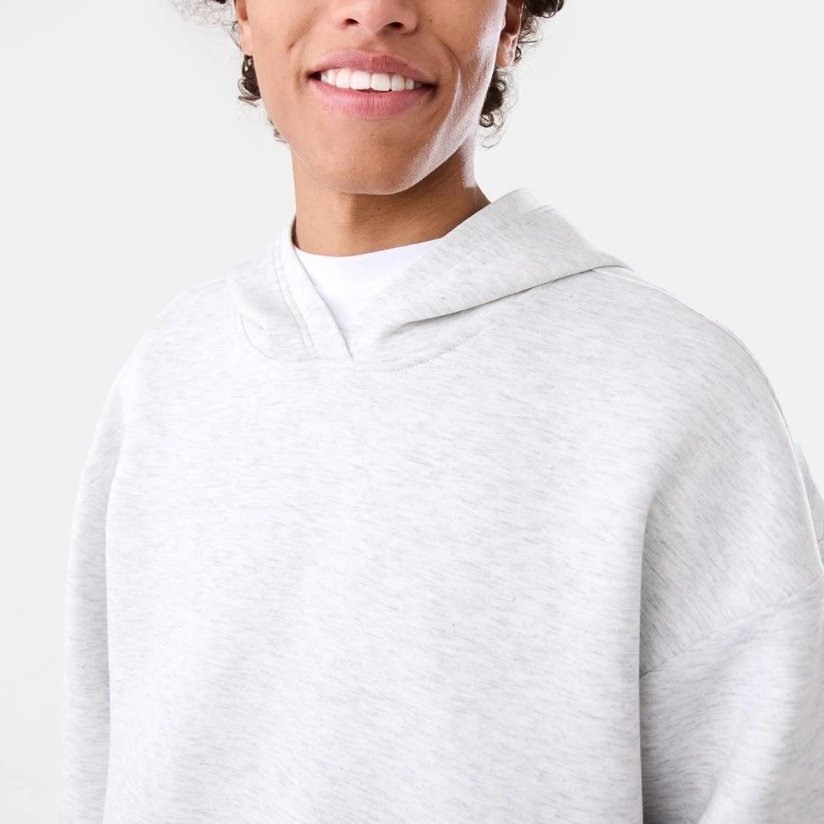 6 Oversized Scuba Hoodie WHITE MARLE, 6 of 7