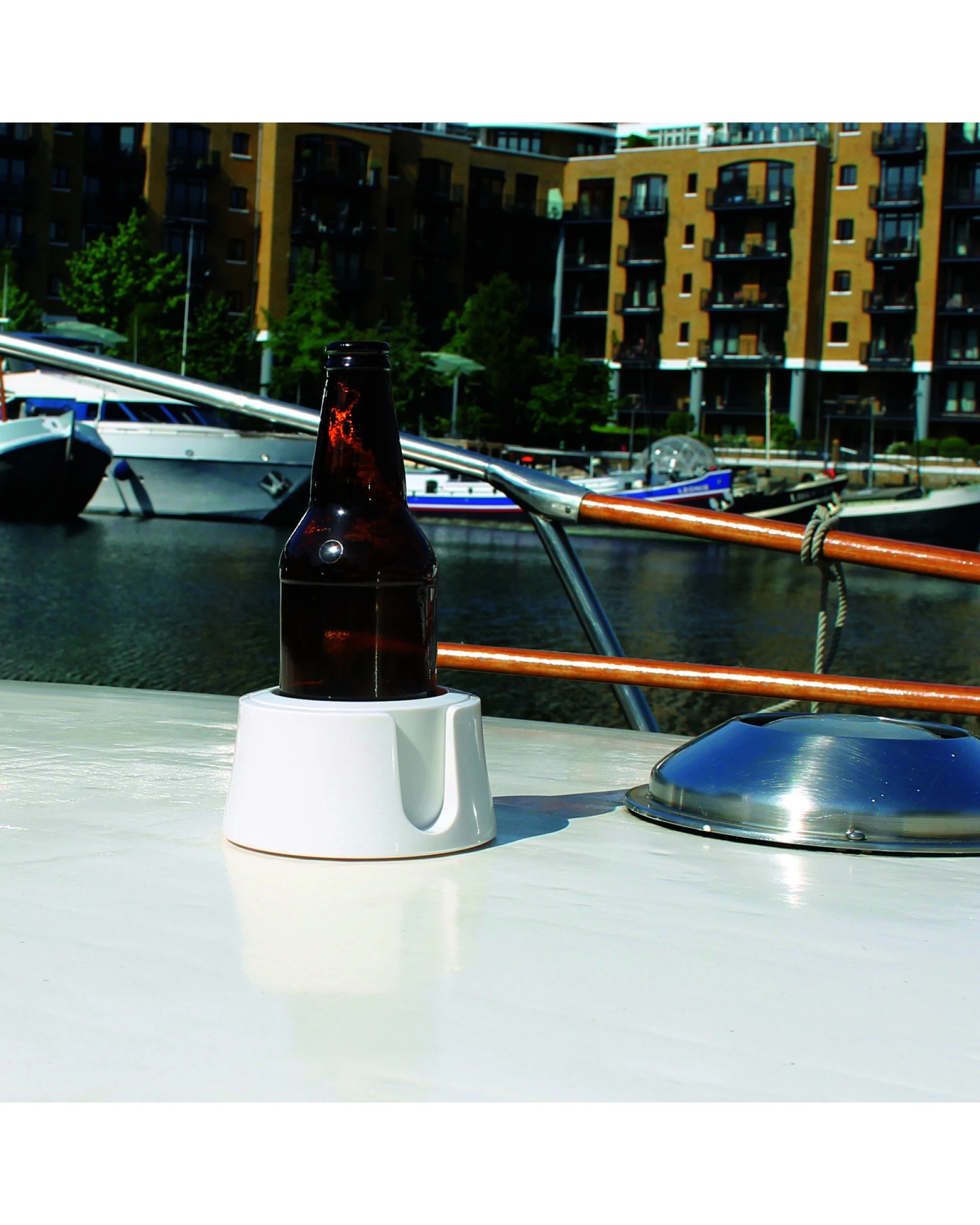 5 TableCoaster Anti-Spill Drink Holder Tray in White, 5 of 7