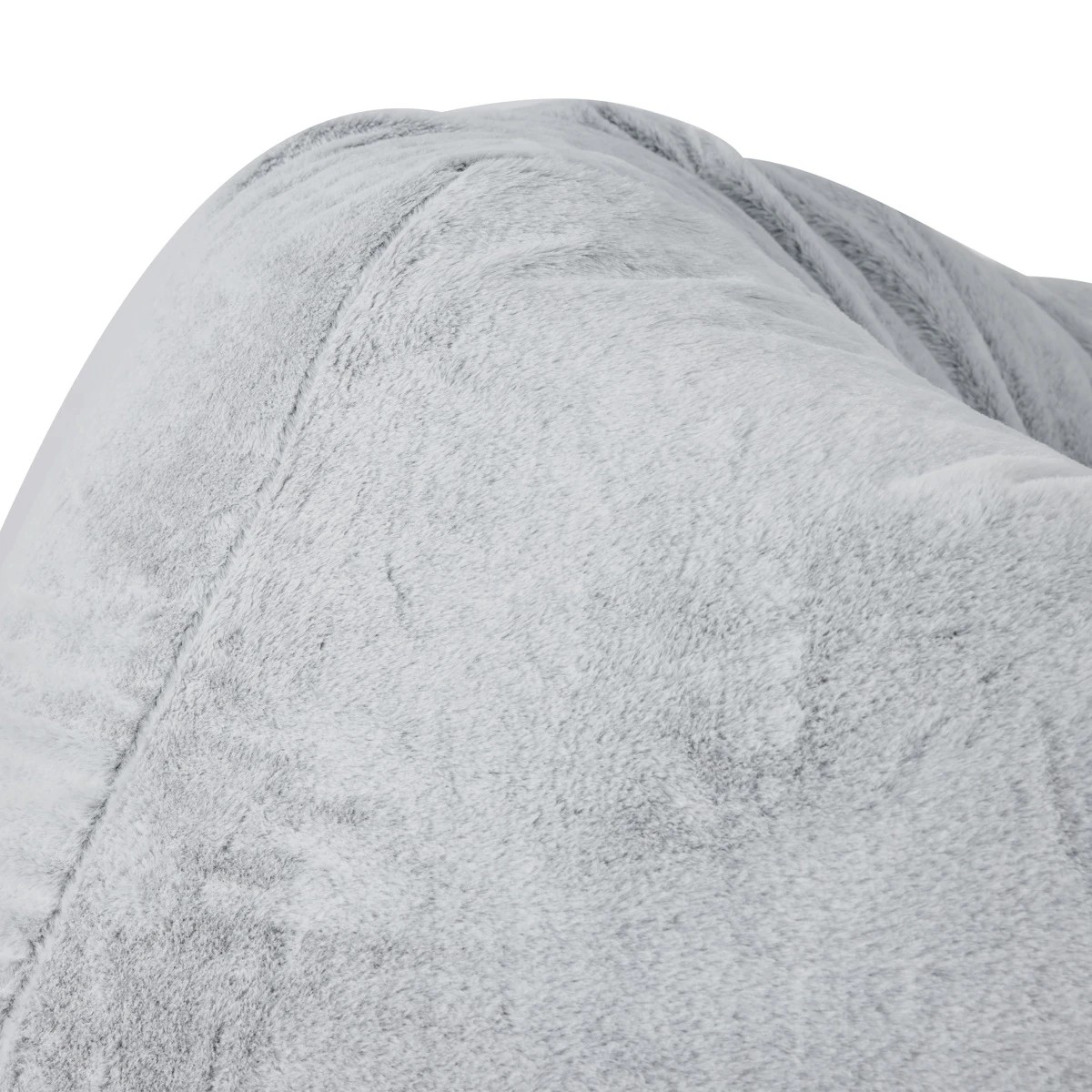 4 Grey Faux Fur Bean Bag, 4 of 9