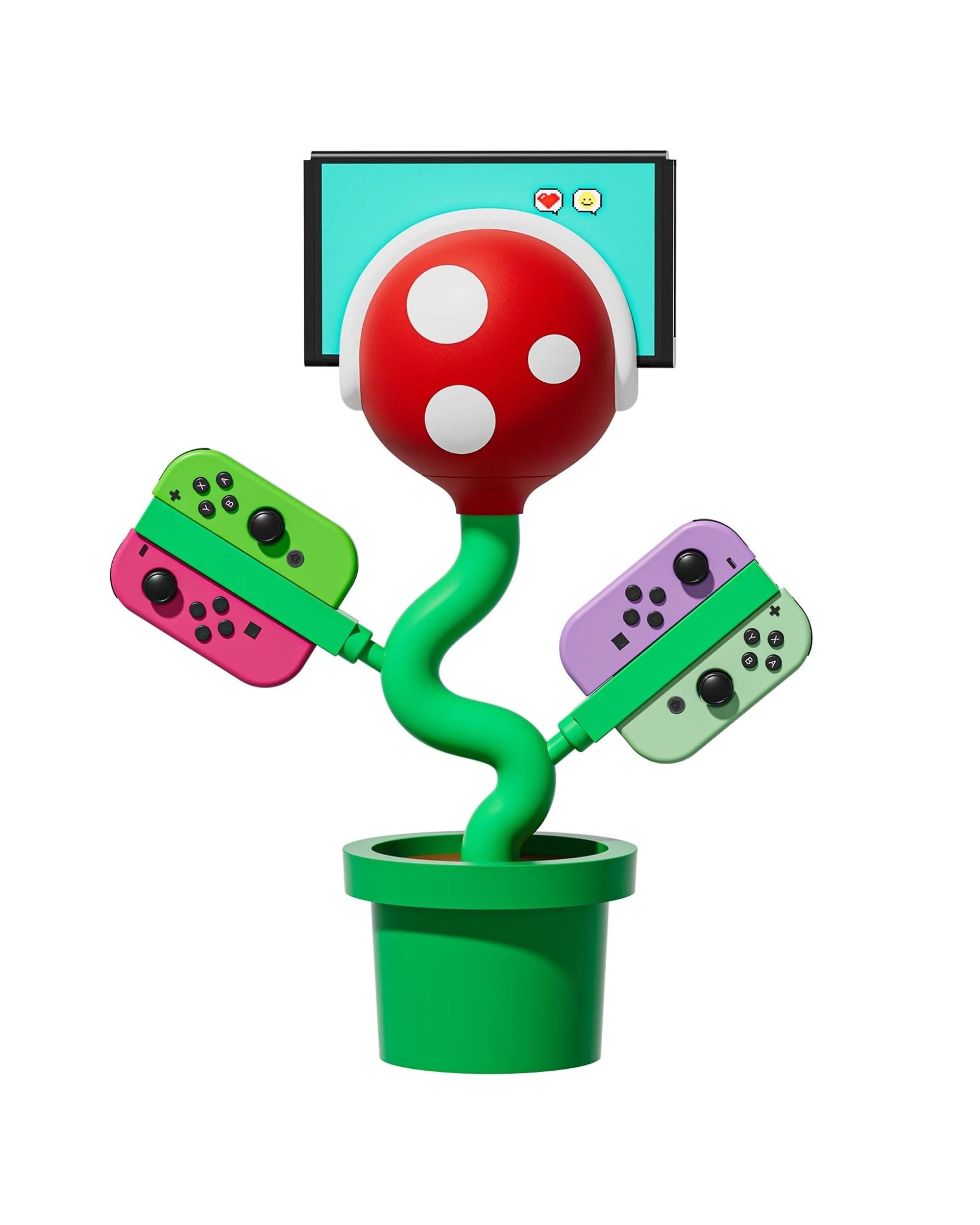 3 POWKONG Piranha Plant Dock for Switch and Switch OLED - Green, 3 of 5