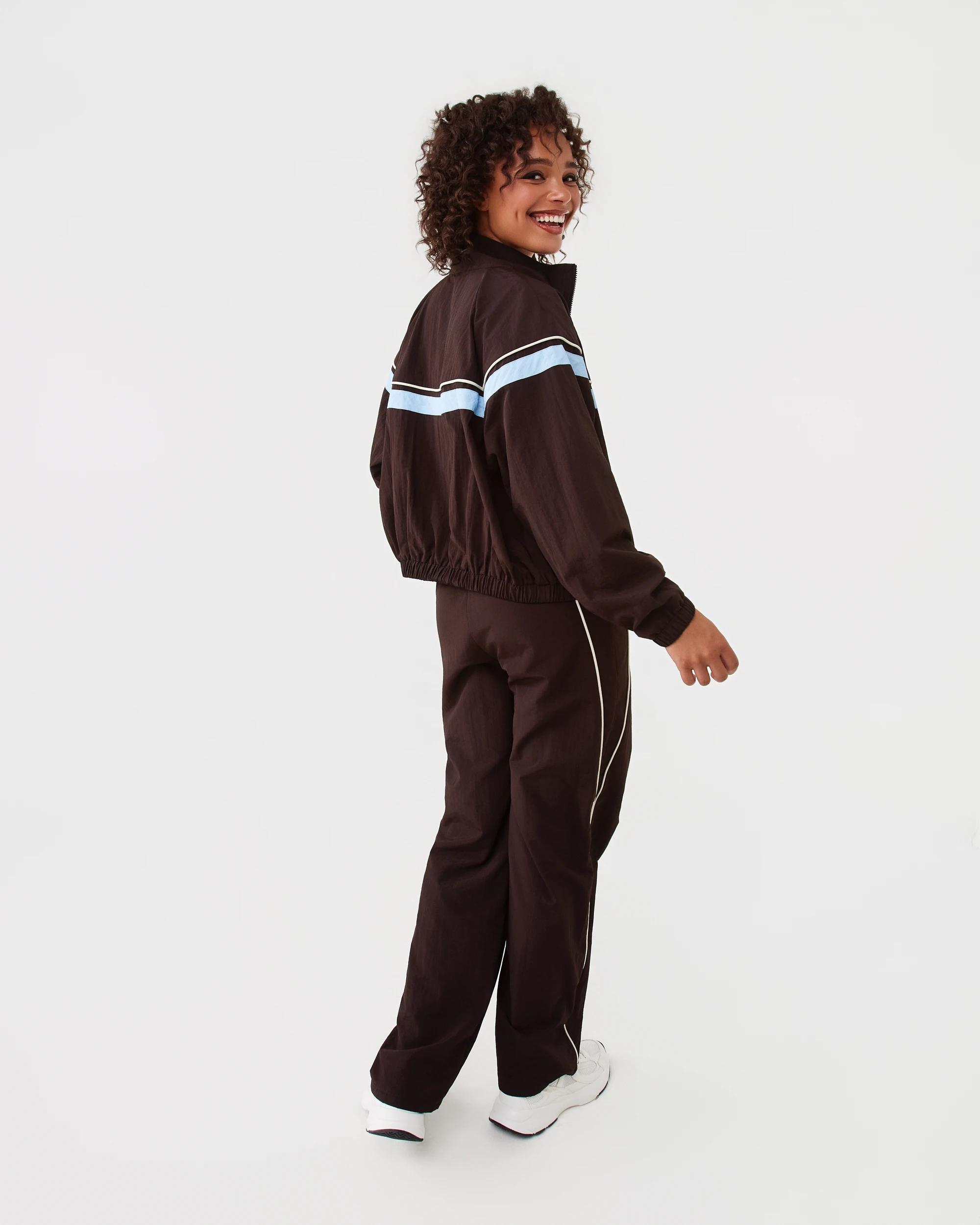 5 Sporty Zip Up Jacket Choc Plum, 5 of 10