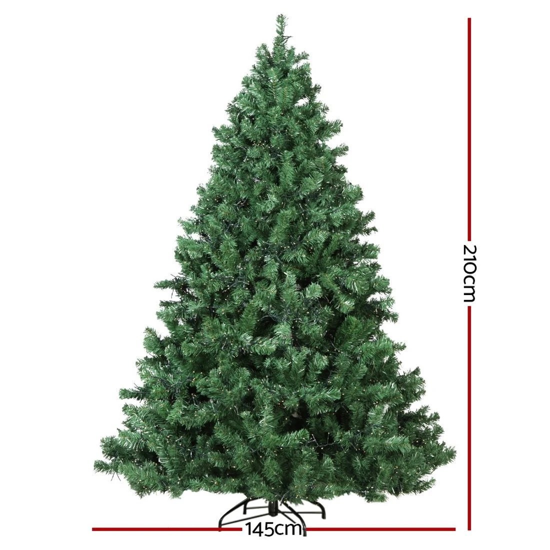 3 Jingle Jollys Christmas Tree 2.1M Xmas Tree Decorations 3000 LEDs 8 - Green, 3 of 8