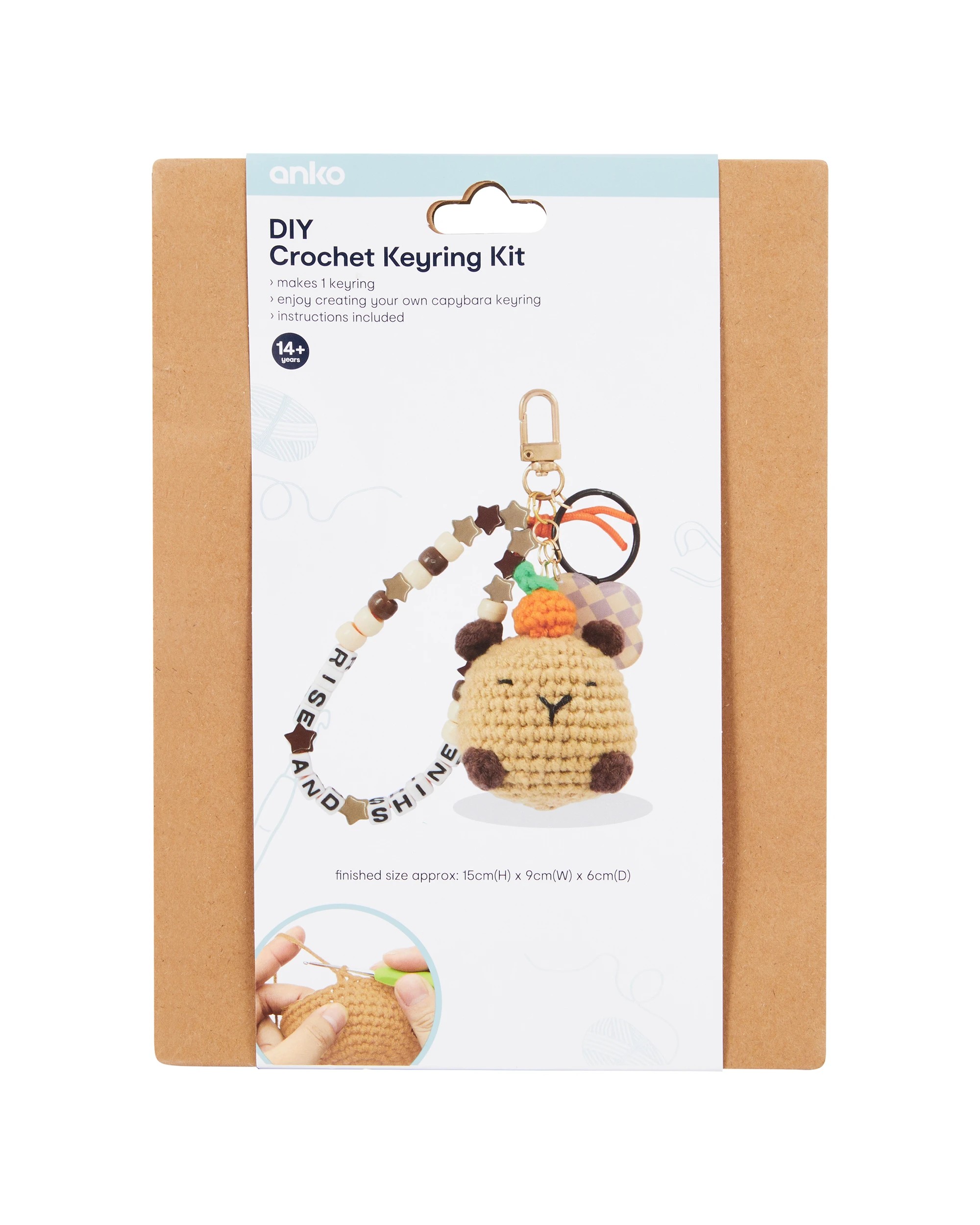 1 DIY Crochet Keyring Kit - Capybara, 1 of 3