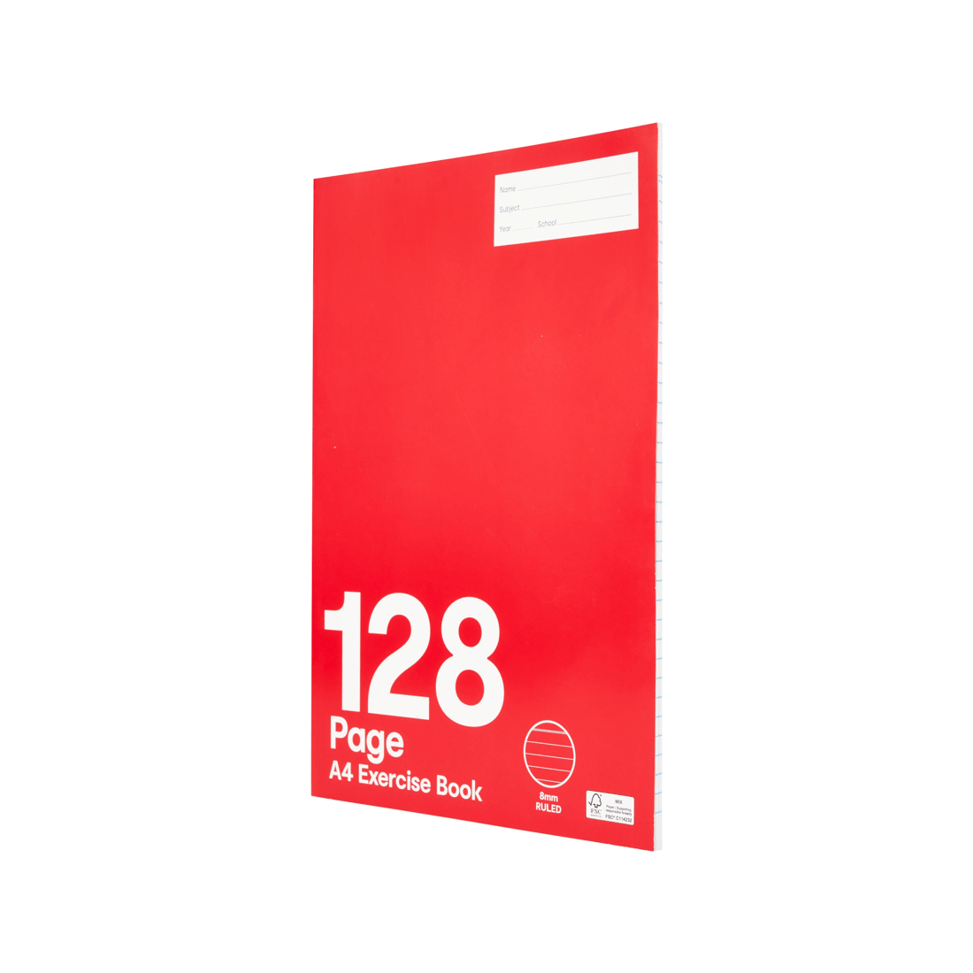 3 A4 Exercise Book - 128 Pages, Red, 3 of 4