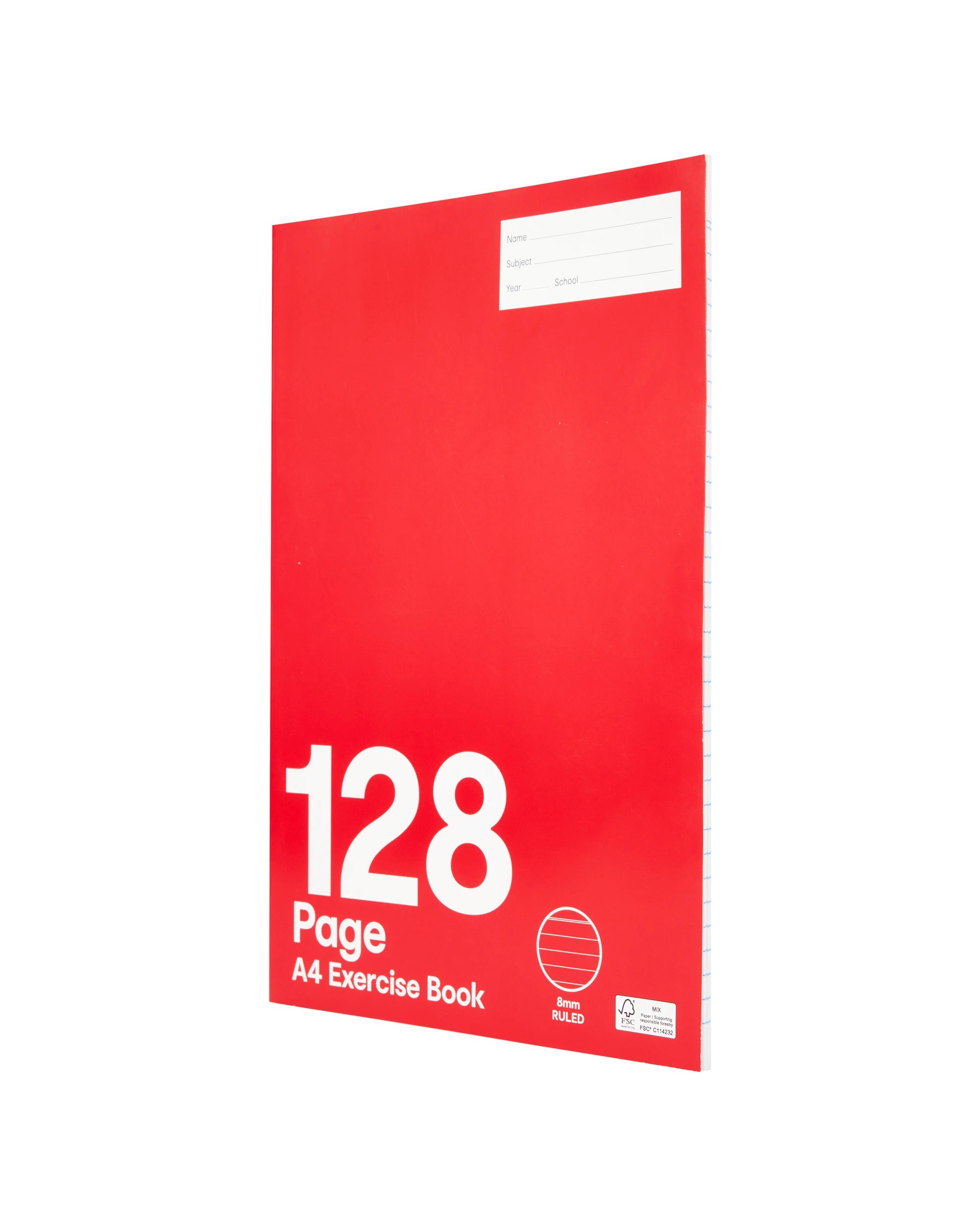 3 A4 Exercise Book - 128 Pages, Red, 3 of 4