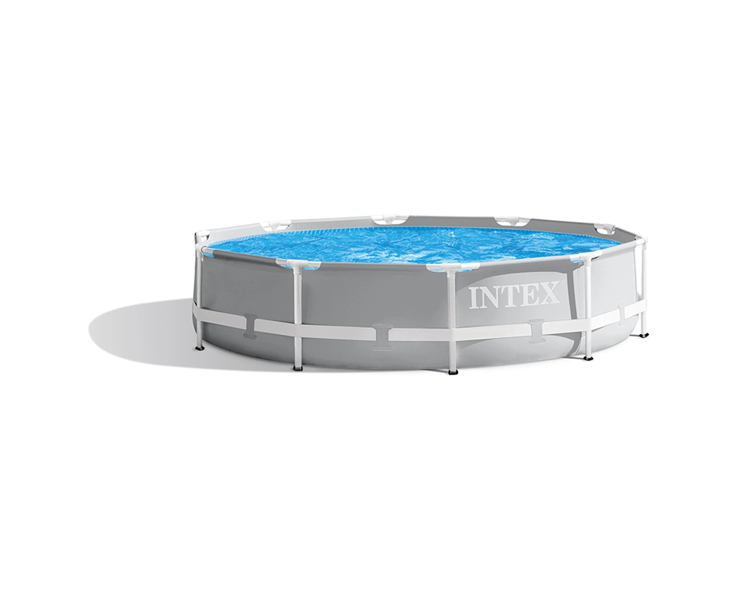 1 INTEX 3.05m X 76cm Prism Frame Premium Above Ground Pool Set 4485L Pump - Grey, 1 of 7