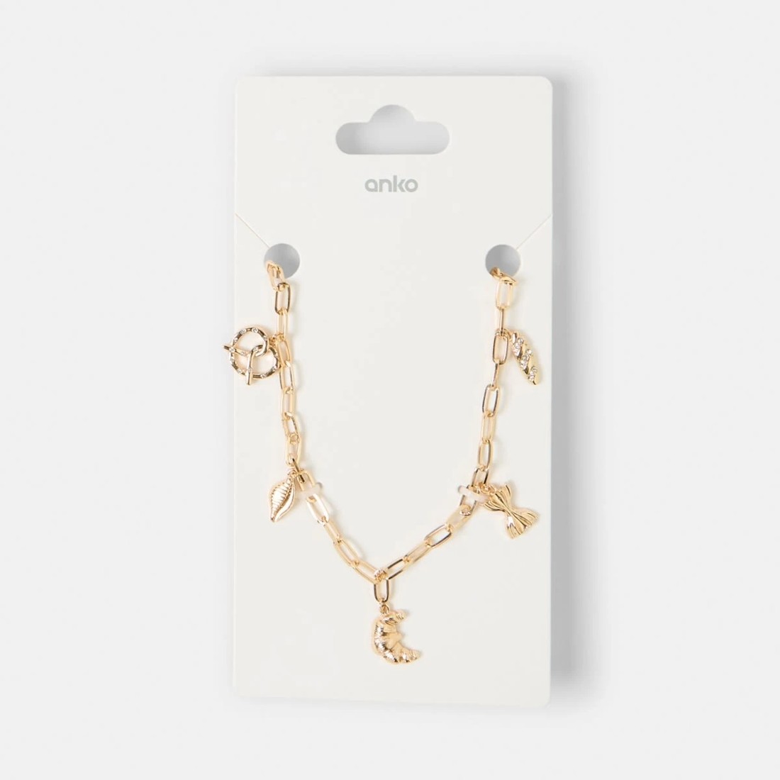 4 Carb Charms Necklace - Gold Tone, 4 of 4