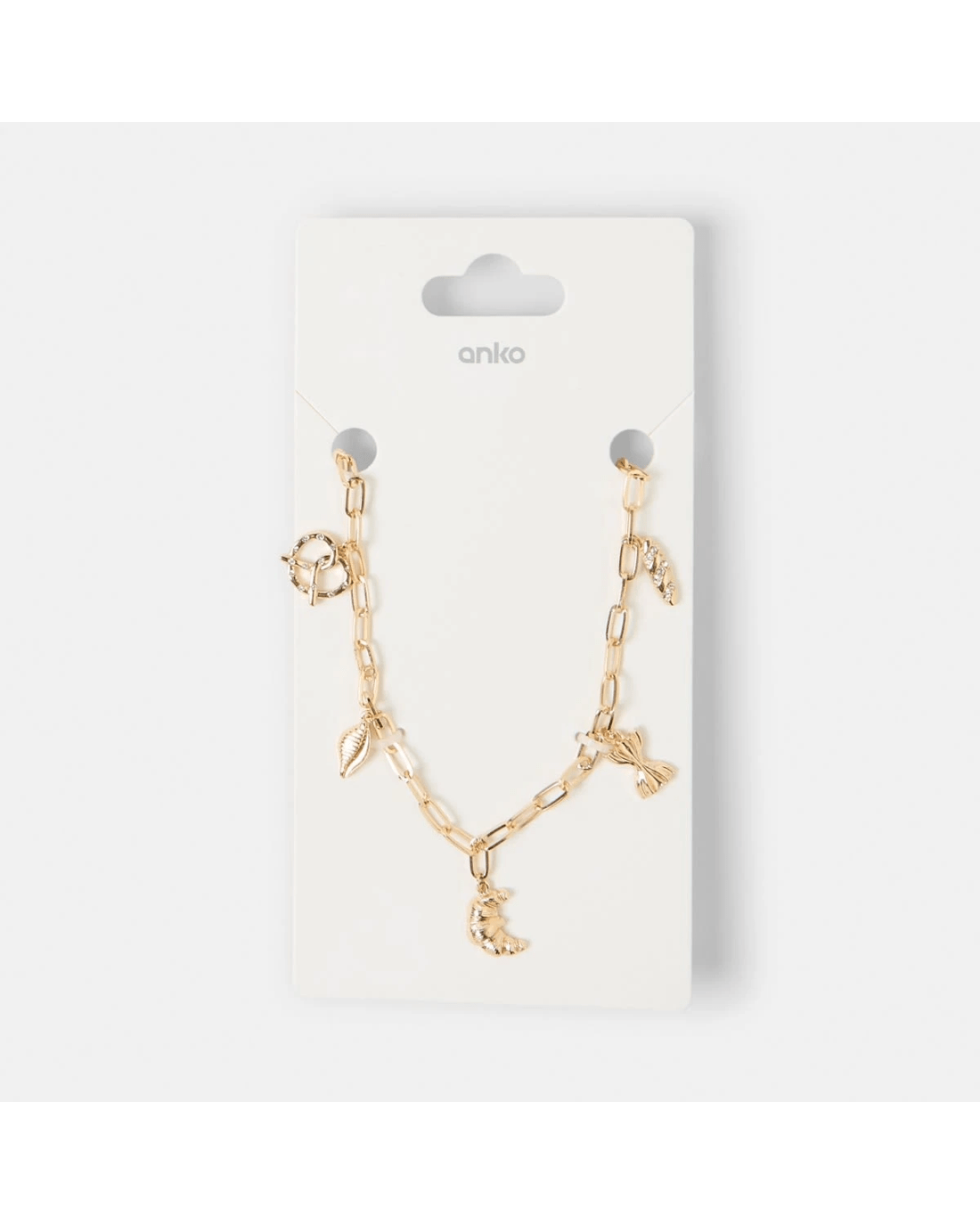4 Carb Charms Necklace - Gold Tone, 4 of 4