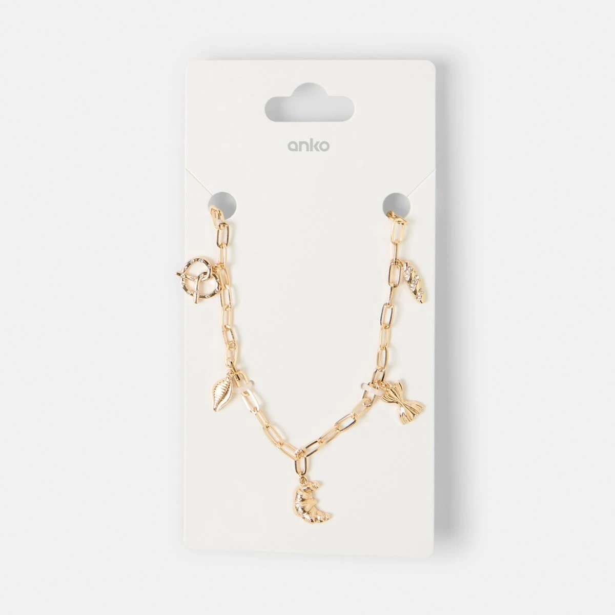 4 Carb Charms Necklace - Gold Tone, 4 of 4