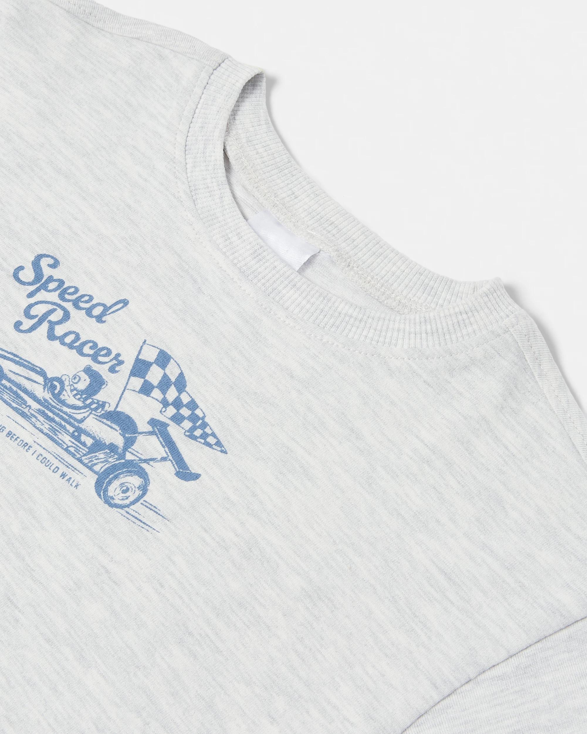 6 3 Pack Cotton Long Sleeve Print T-shirts Blu Rcing, 6 of 6