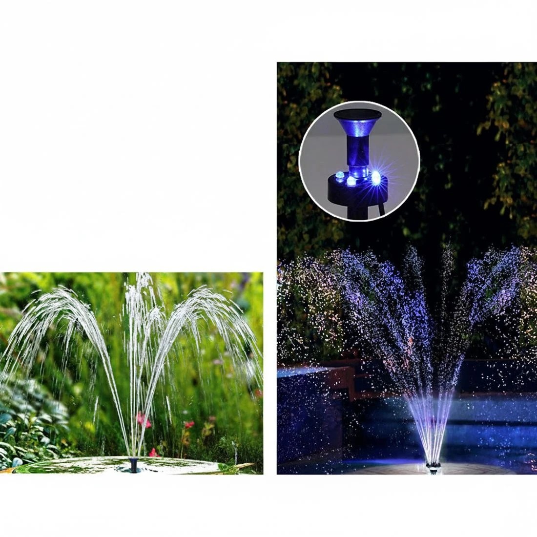 6 Gardeon Solar Pond Pump Submersible Fountain with Battery Kit LED Lights 5.2FT - Black, 6 of 6