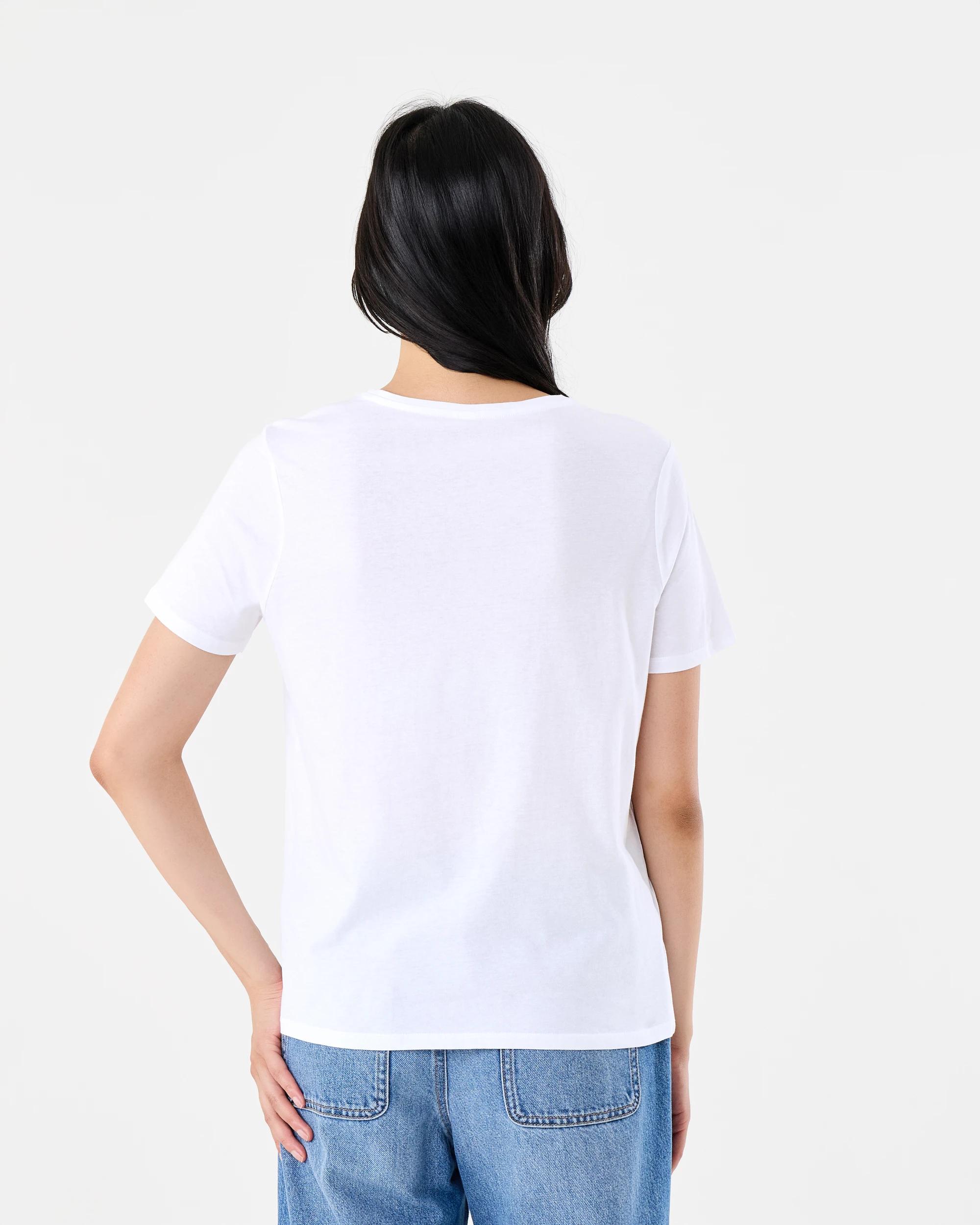 3 Short Sleeve Basic T-shirt White, 3 of 5