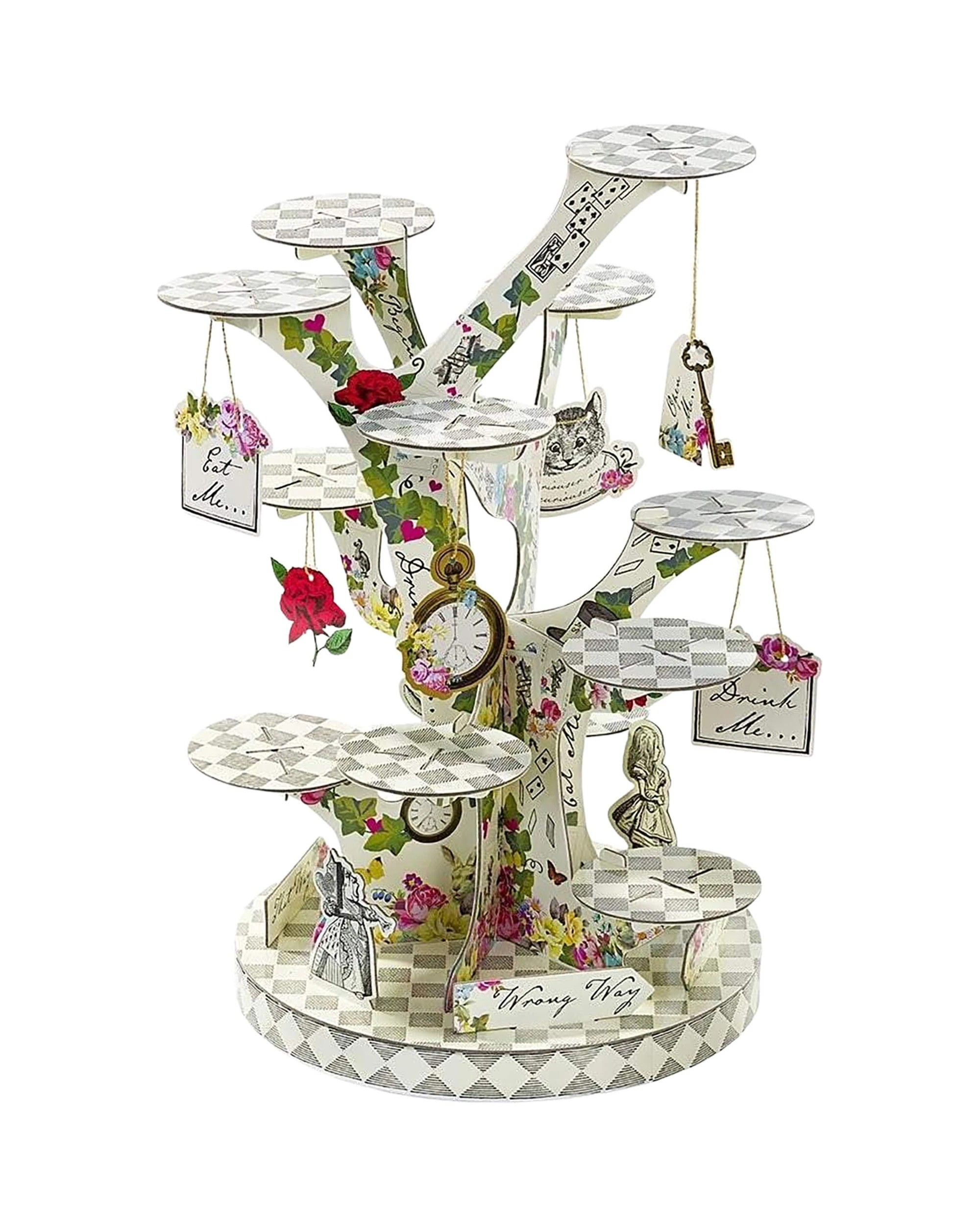 1 Talking Tables Talking Tables Alice In Wonderland Tree Shaped Treat Stand, 1 of 5