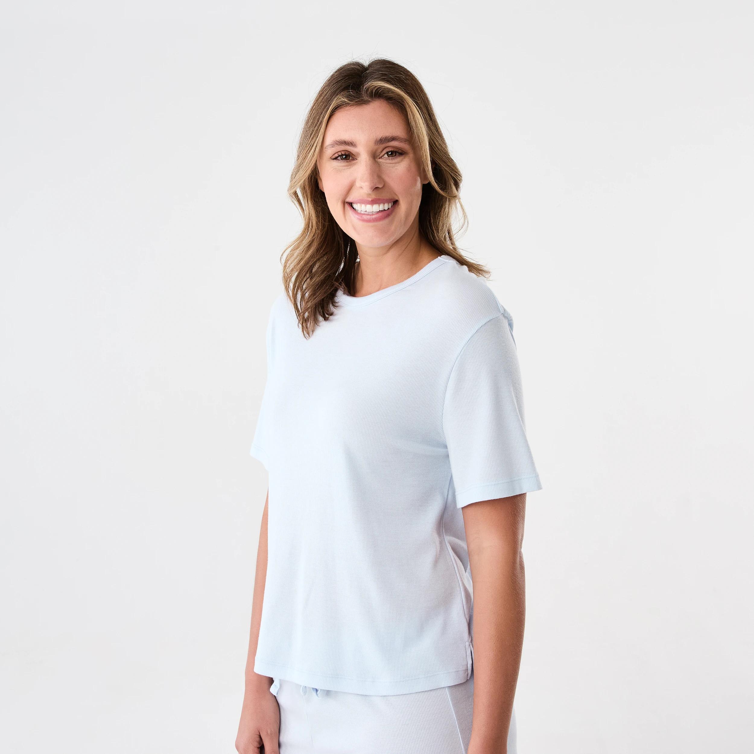 2 Rib Comfort T-shirt HALOGEN BLUE, 2 of 7