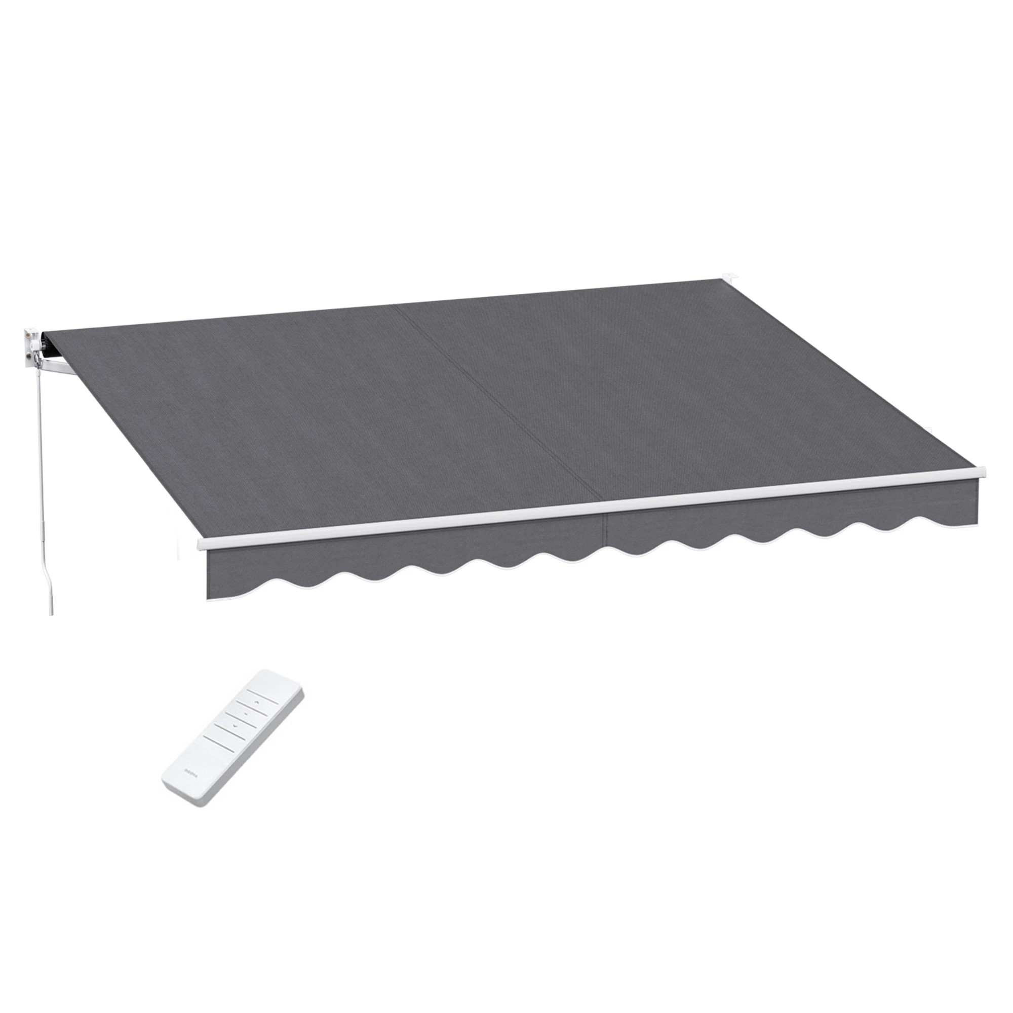 1 Instahut Retractable Folding Arm Awning Motorised Sunshade 3.5M X 3M - Multi, 1 of 9