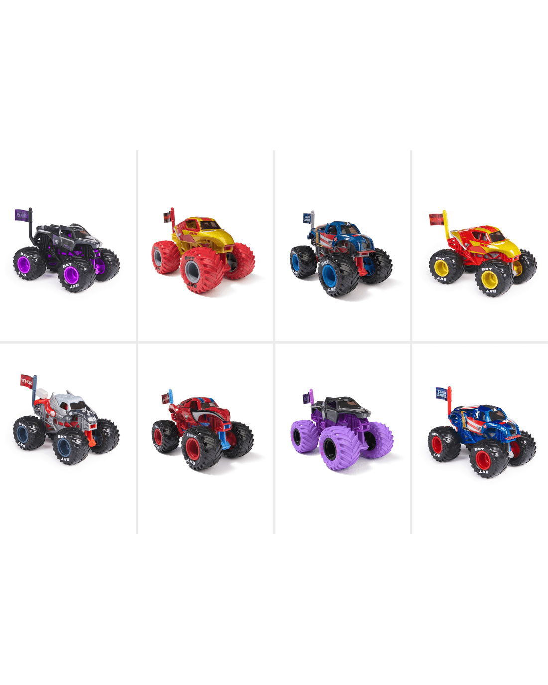 2 Monster Jam Marvel 1:64 Scale Truck - Assorted, 2 of 8