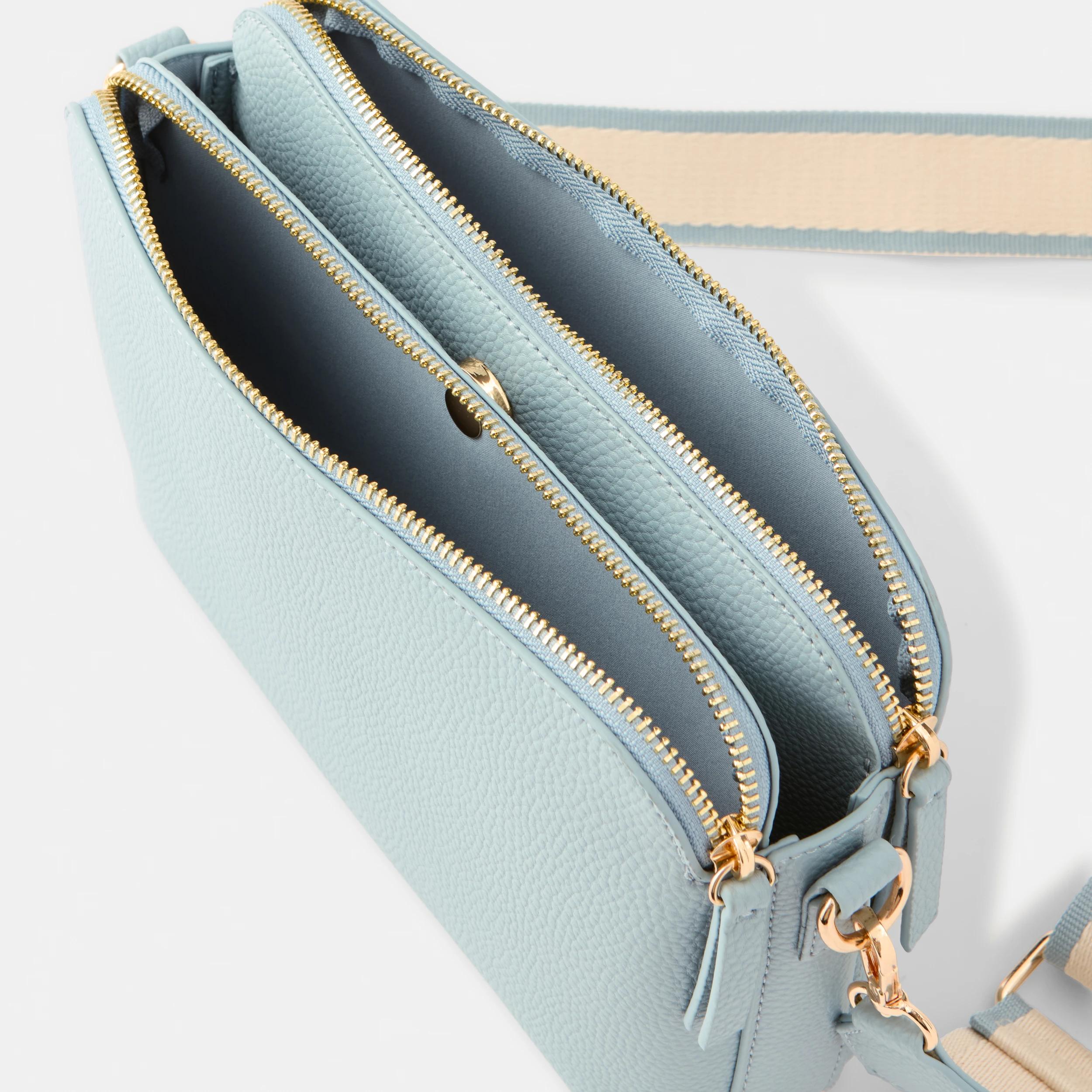 4 Double Pocket Crossbody Bag Wint Blue, 4 of 4