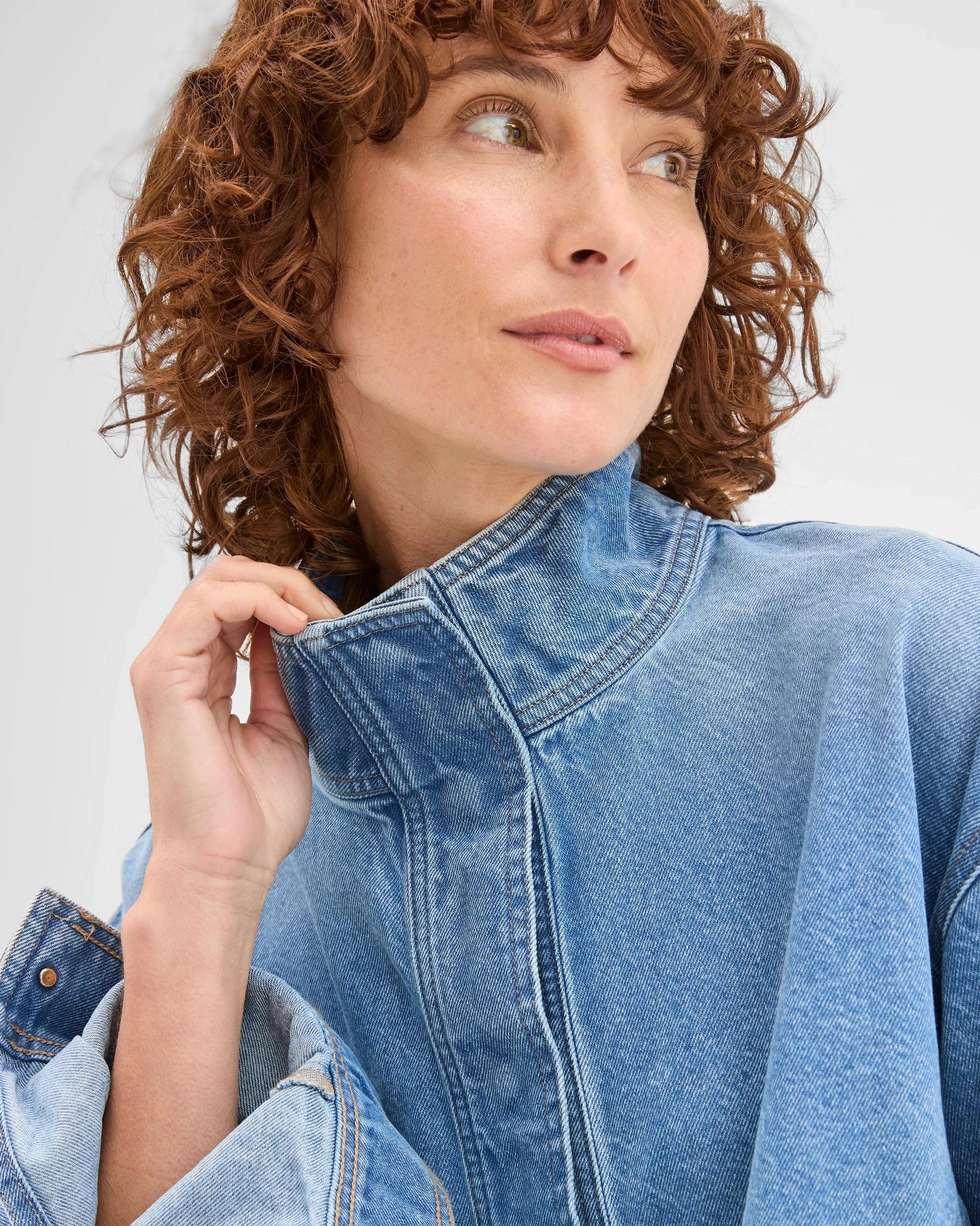 5 Target Denim Denim Funnel Neck Jacket DUSTY INDIGO, 5 of 8