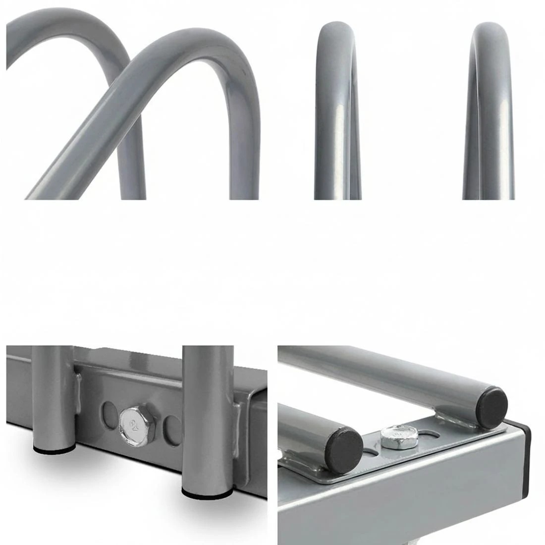 5 Weisshorn 6 Bike Stand Rack Bicycle Storage Floor Parking Holder Cycling - Silver, 5 of 6