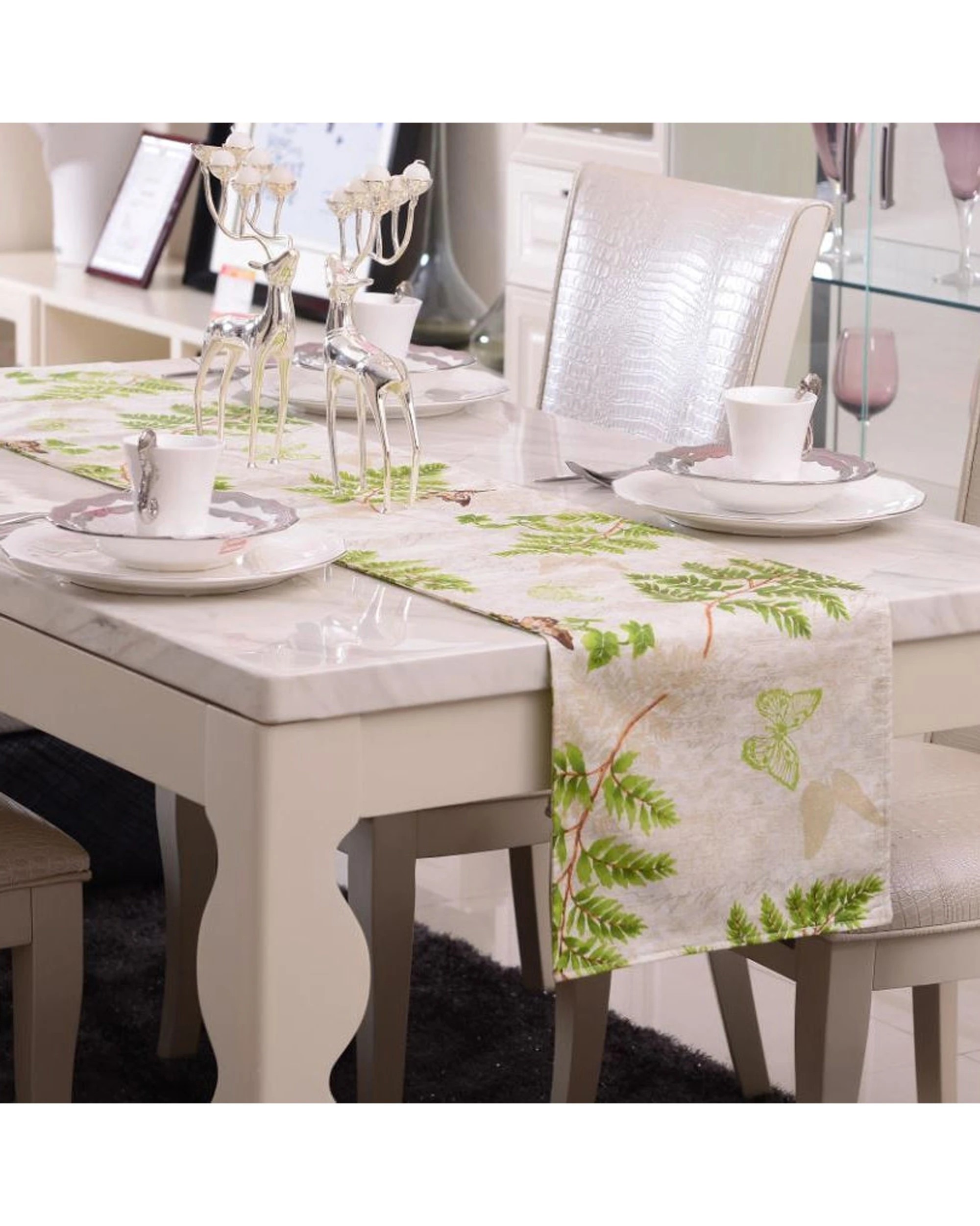 2 Cotton More 100% Cotton Sateen Dining Table Runner 190x31cm - Pattern, 2 of 2