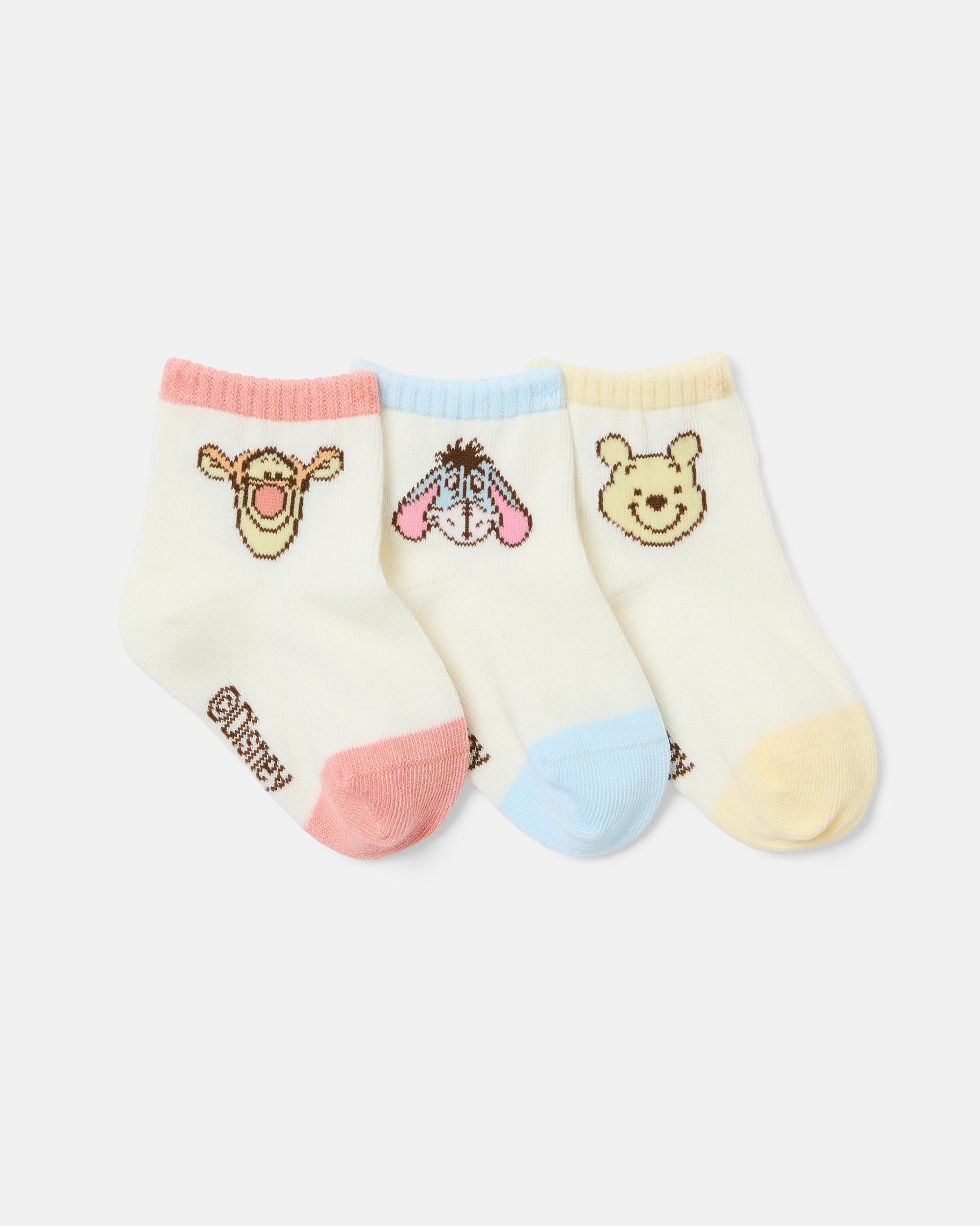 2 3 Pack Winnie the Pooh License Socks Wtp, 2 of 3