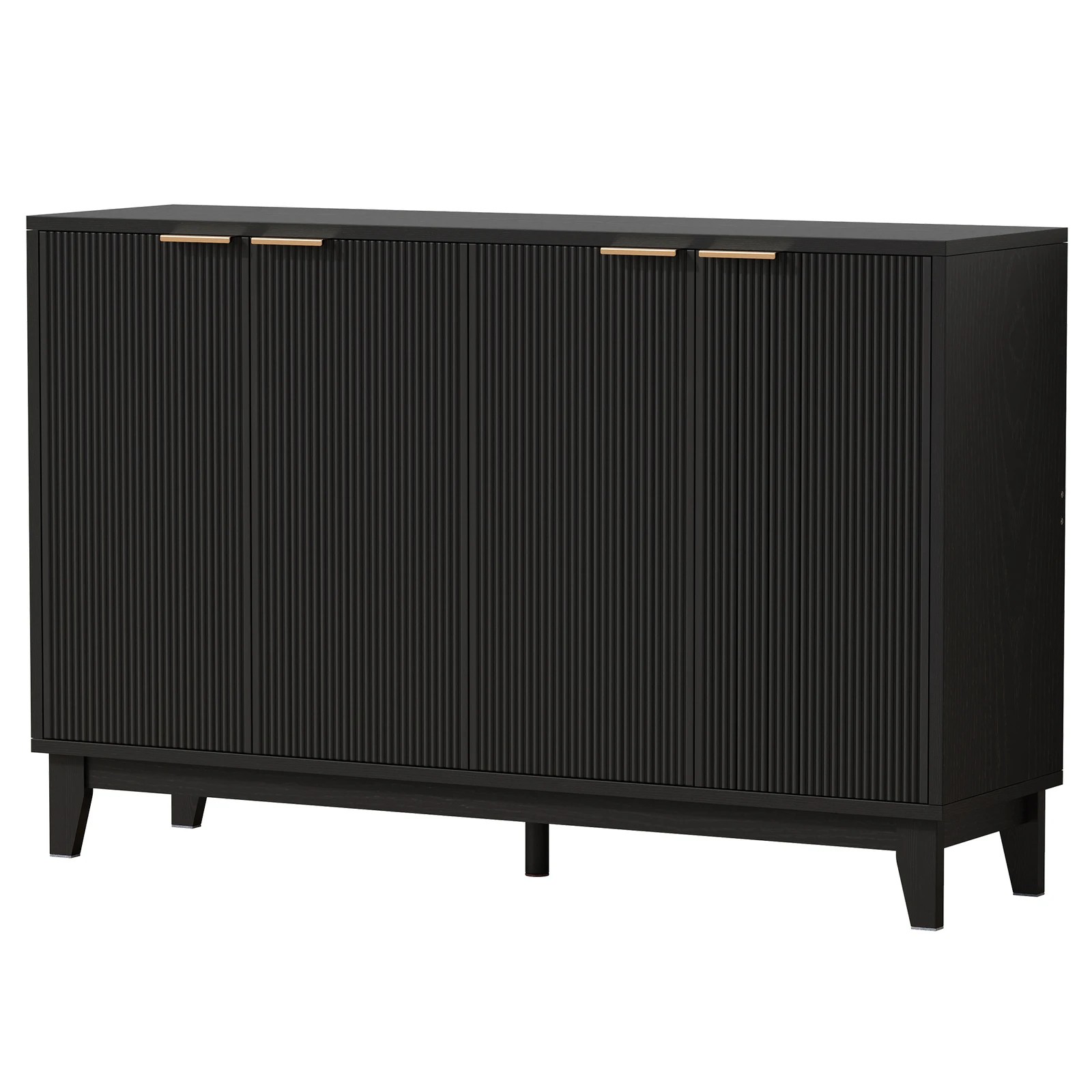 1 Alfordson Buffet Sideboard Storage Cabinet Kitchen Cupboard Hallway Table Shelf - Black, 1 of 10