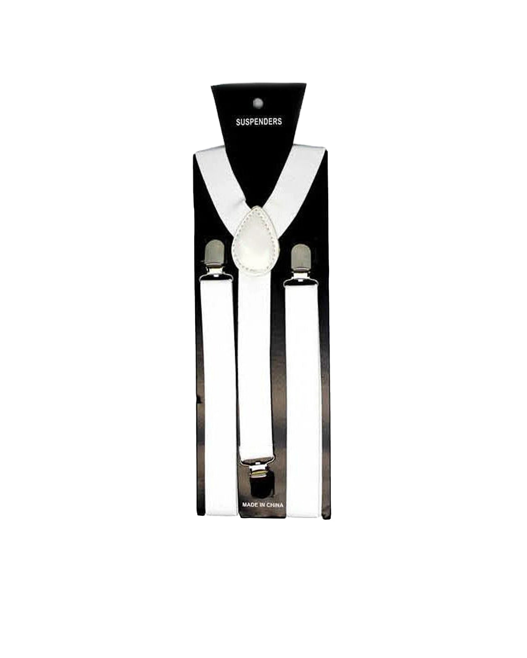1 JD Party Suspender Plain Party Costume Accessory - White, 1 of 1