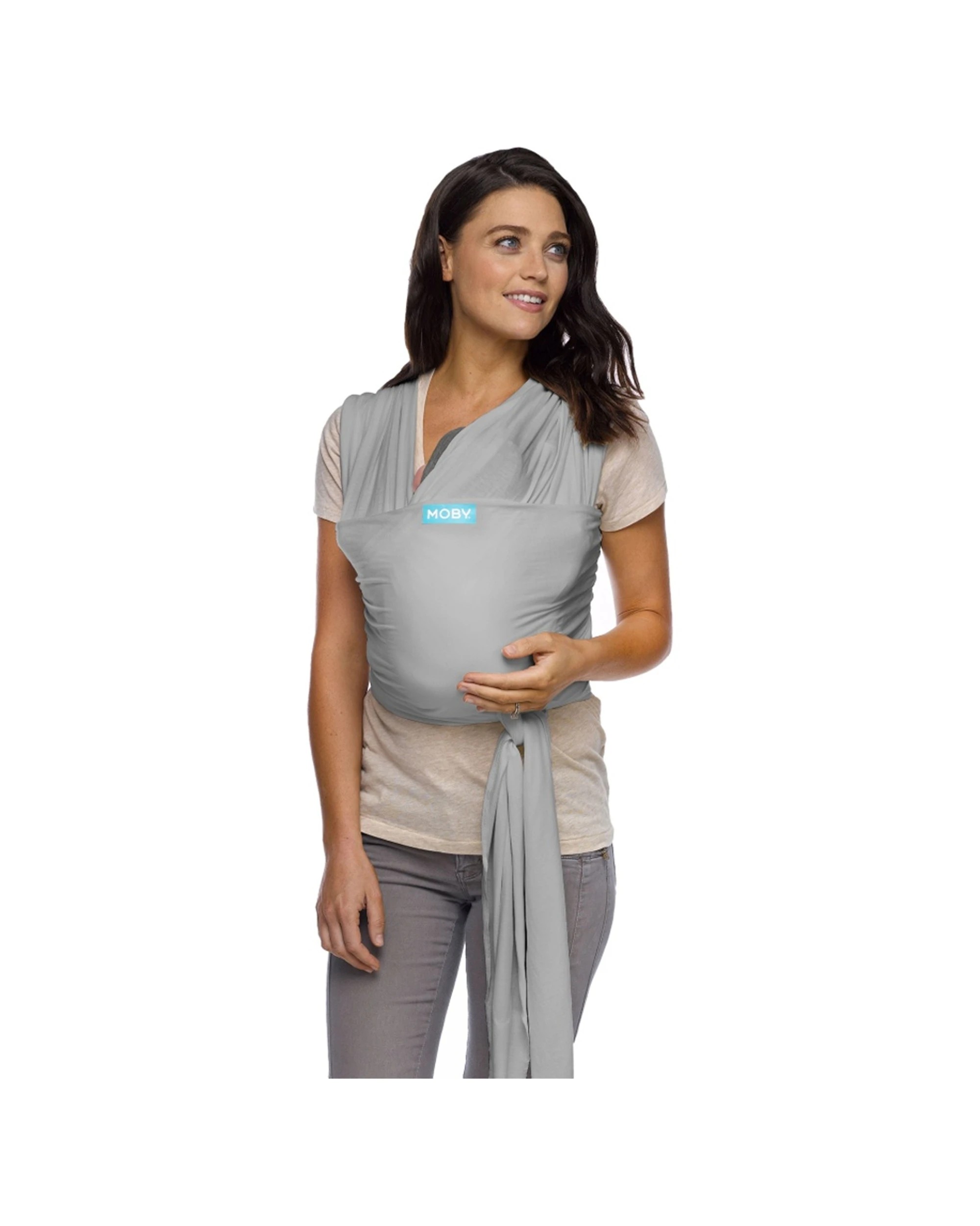 3 Moby Classic Wrap Baby Cotton Body Carrier One Size Fits All Soft Durable Cotton - Grey, 3 of 3