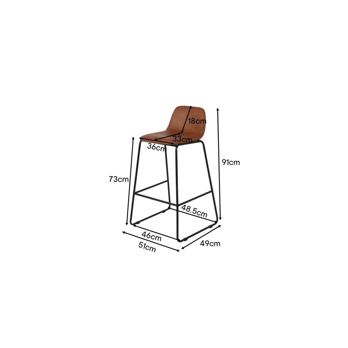 10 91cm Bar Stool - Tan, 10 of 10