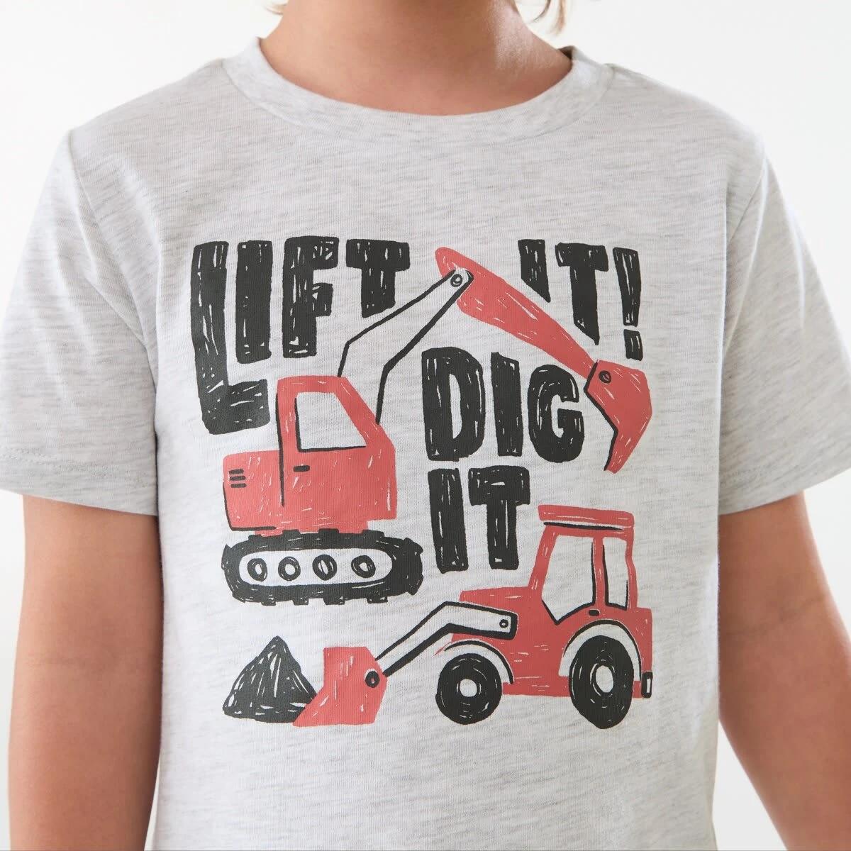 4 Short Sleeve Knit Pyjama Set LIFT IT DIG IT, 4 of 6