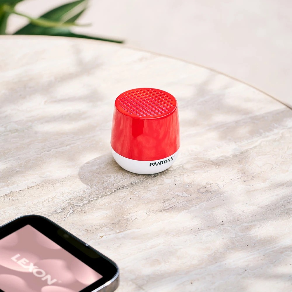 2 Lexon Mino+ Mini Bluetooth Speaker PANTONE - Red, 2 of 4