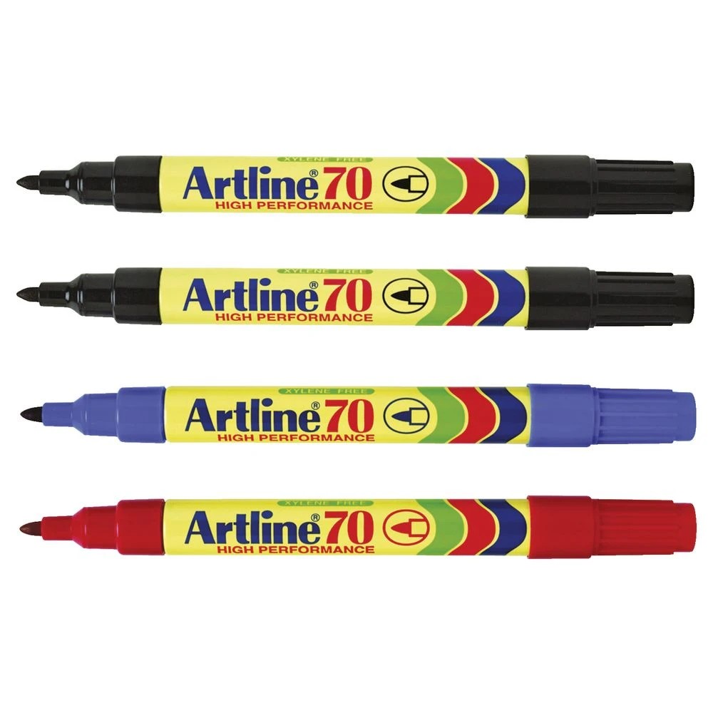 2 Artline 70 Permanent Markers Assorted 4 Pack, 2 of 4
