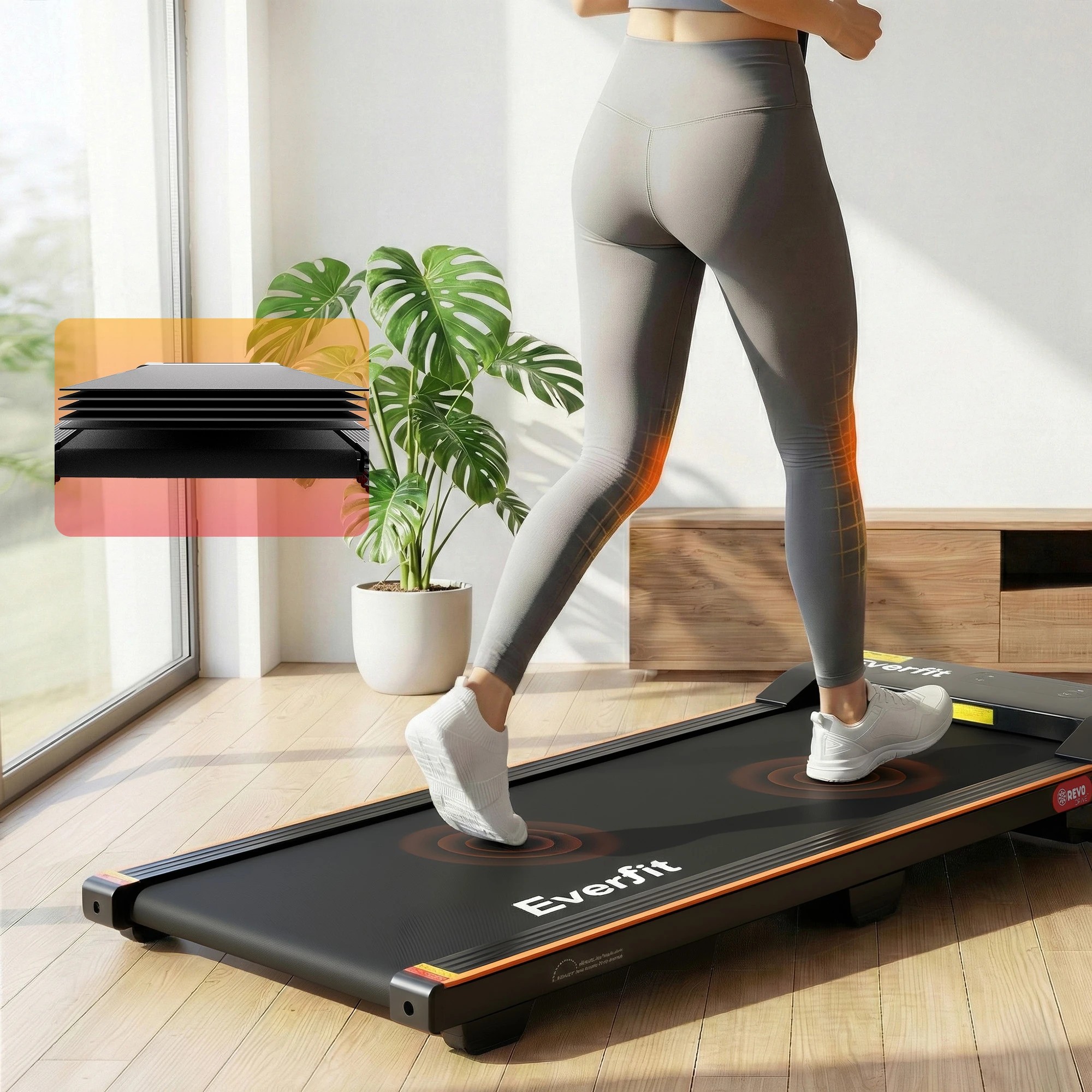 9 Everfit 3 in 1 Walking Pad Treadmill 12% Incline Under Desk Treadmills With 38cm Wide Belt, 9 of 9