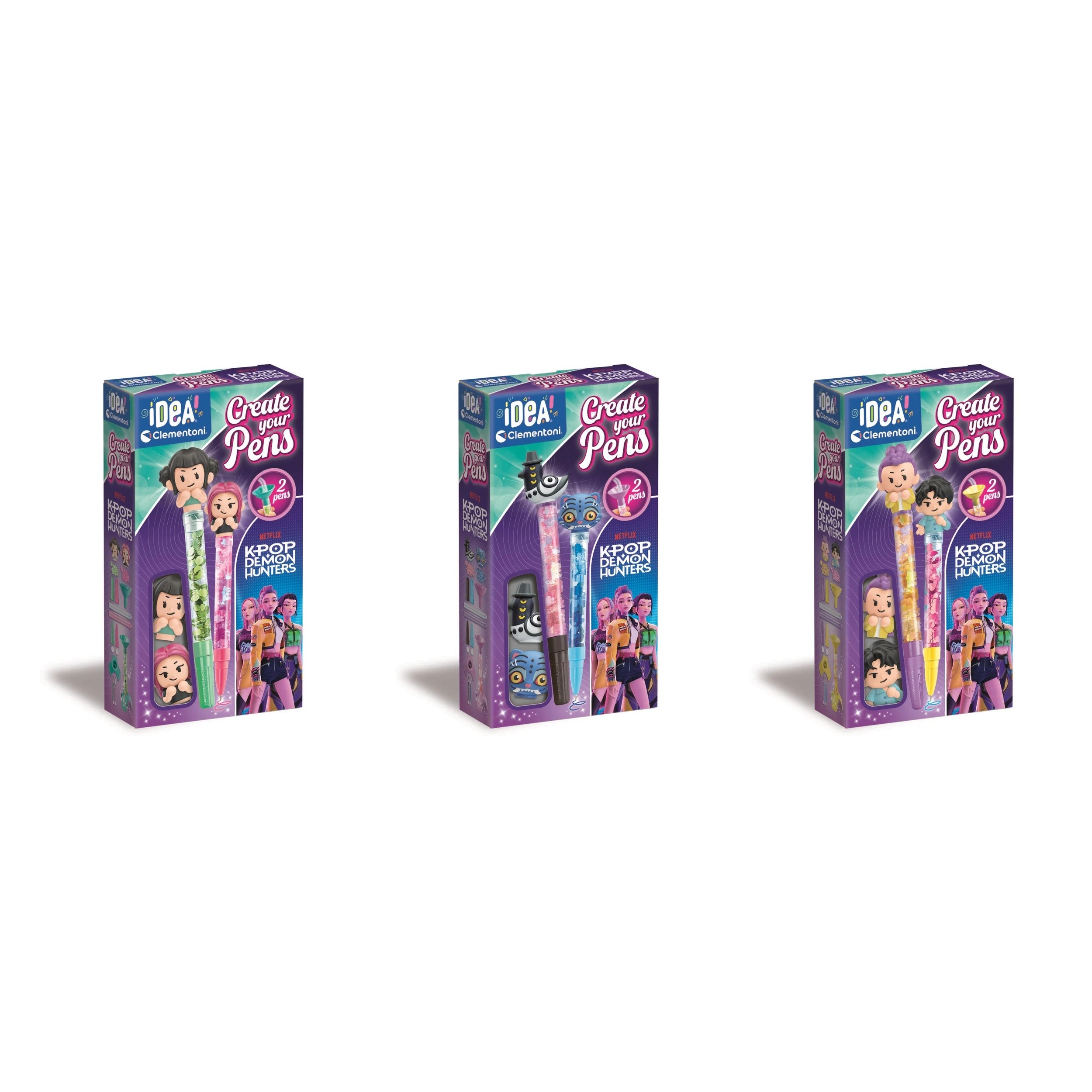 1 Clementoni Create Your Own K - Pop Demon Hunter Pens 2pack - Assorted - Multi, 1 of 7