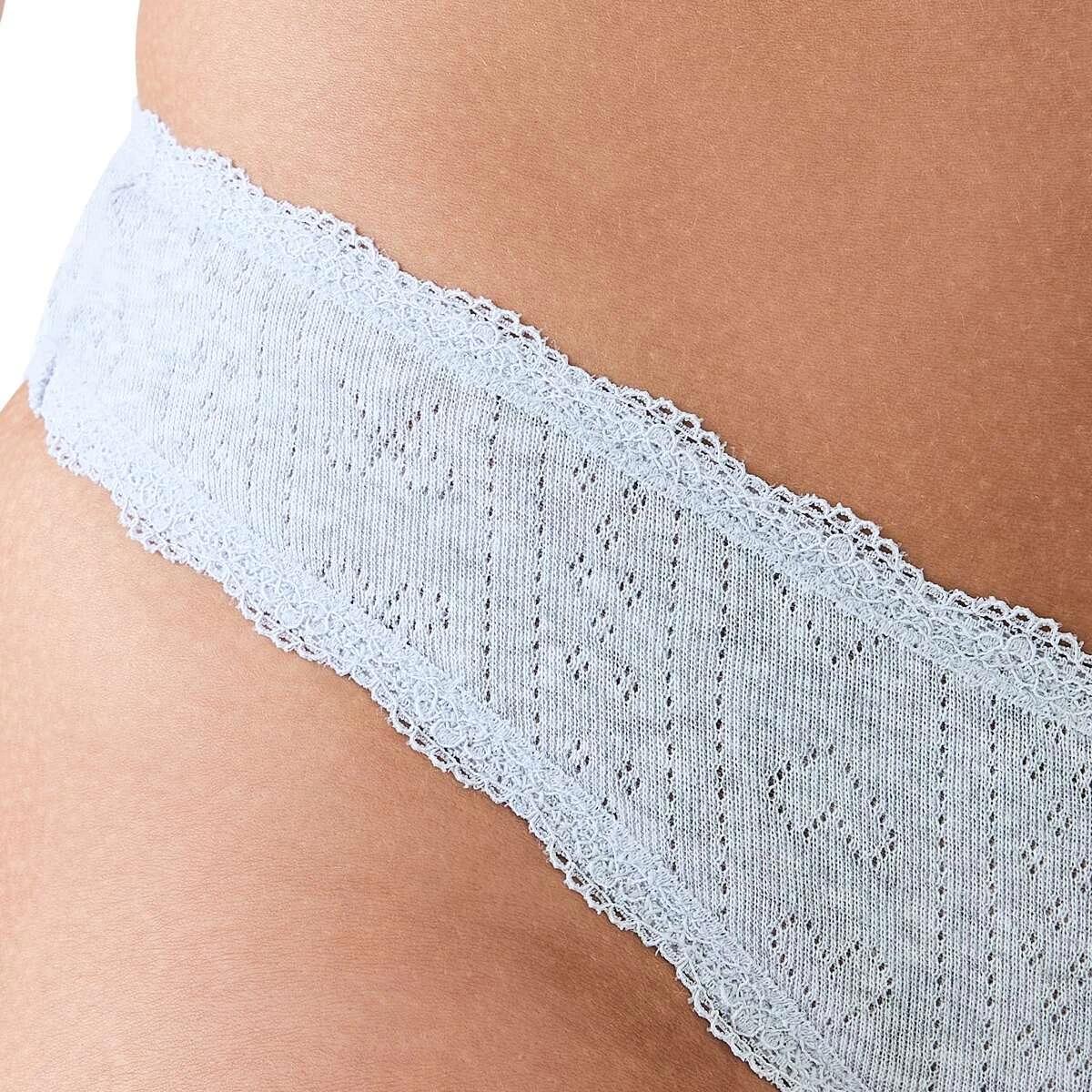 8 3 Pack Pointelle Cheeky Bikini Briefs Yellw Flrl, 8 of 8