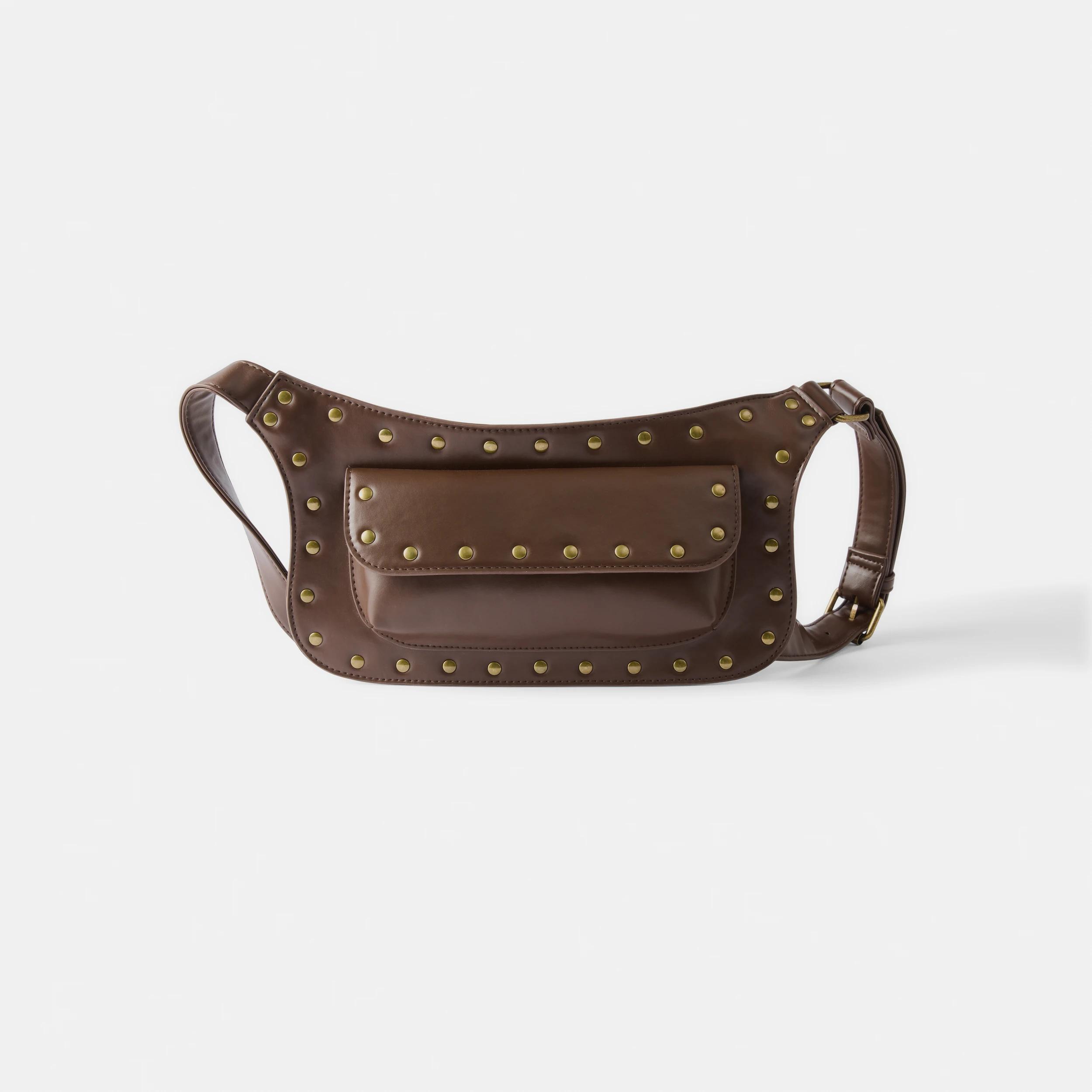 3 Studded Belt Bag Choc Plum, 3 of 8