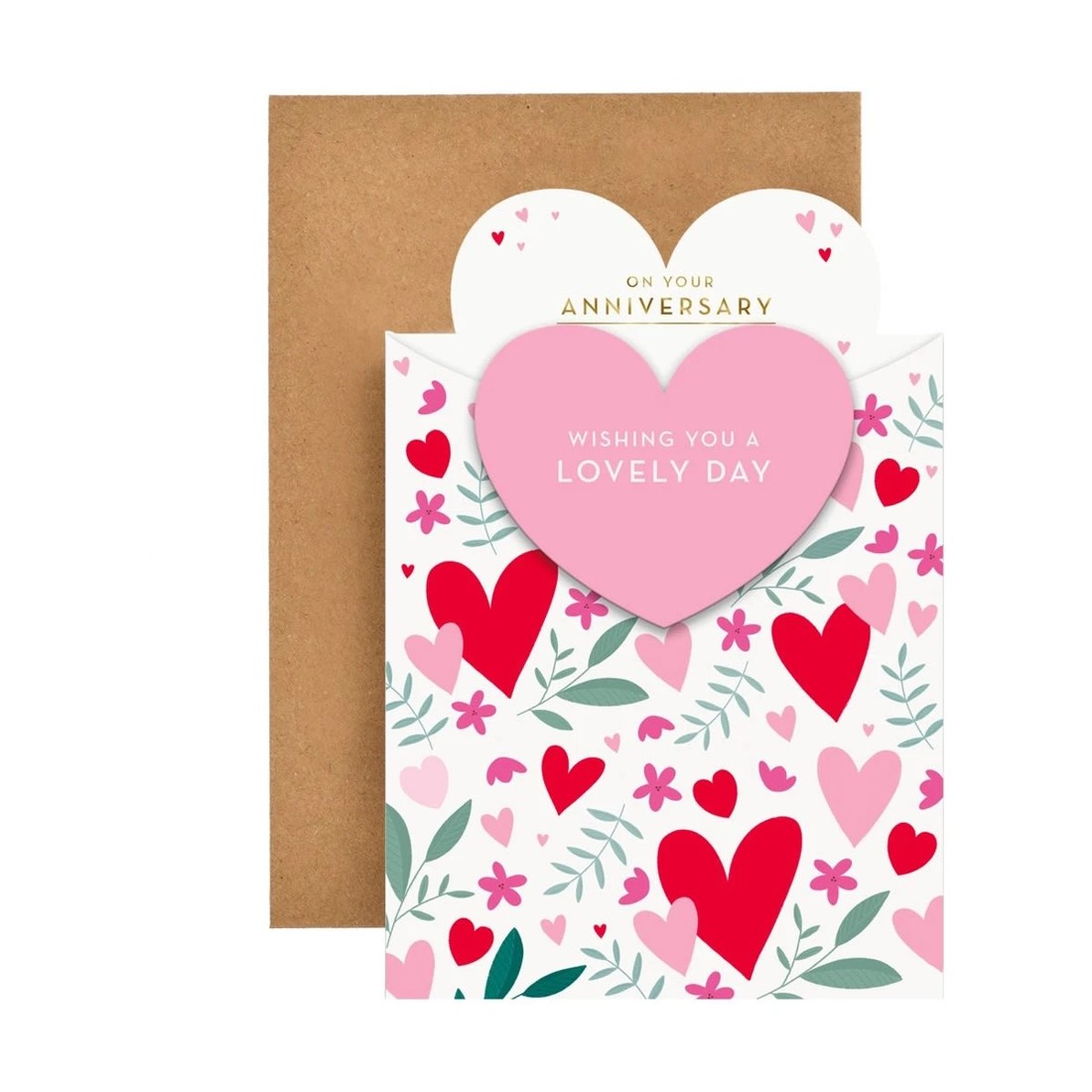 1 Hallmark Anniversary Card - Colourful Hearts, 1 of 3