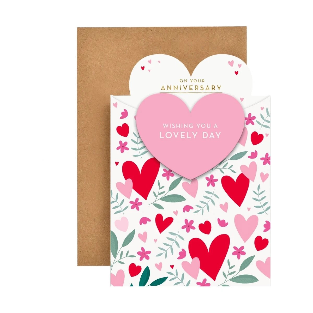 1 Hallmark Anniversary Card - Colourful Hearts, 1 of 3