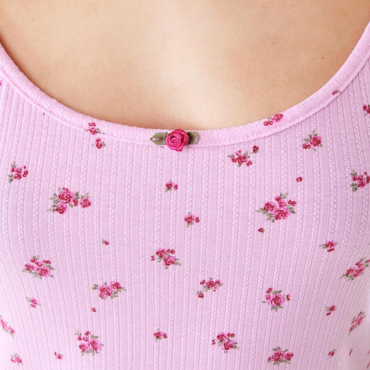 7 Sleeveless Rib Nightie PINK ROSE PINK LADY, 7 of 8