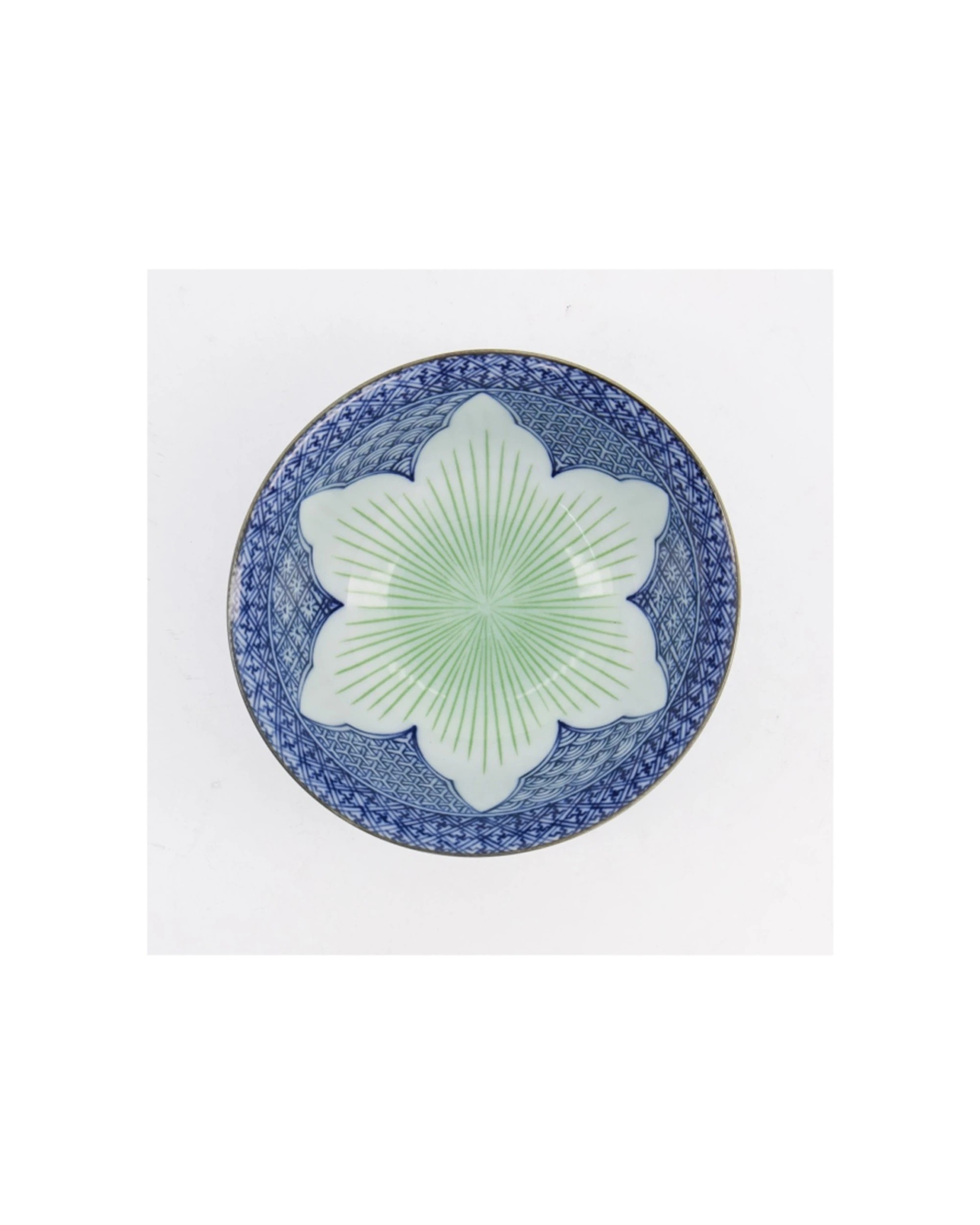 2 Tokyo Design Studio Lily Flower Tayo Bowl 14x6cm Porcelain - Blue, 2 of 2