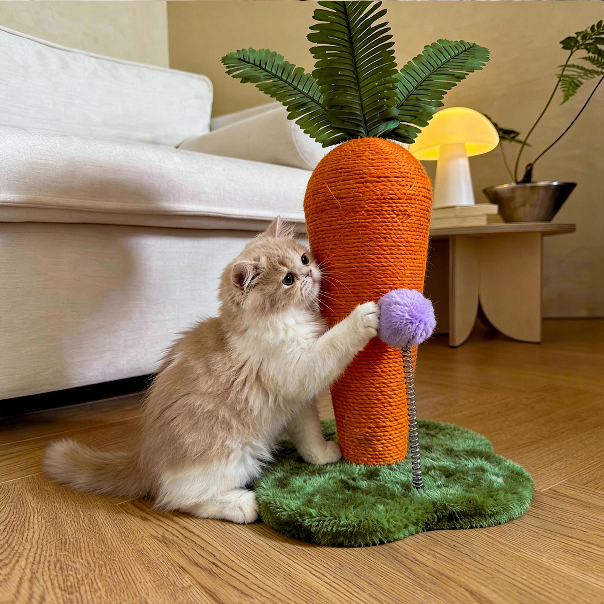 8 Pawz Cat Scratching Post Cute Carrot - Orange, 8 of 9