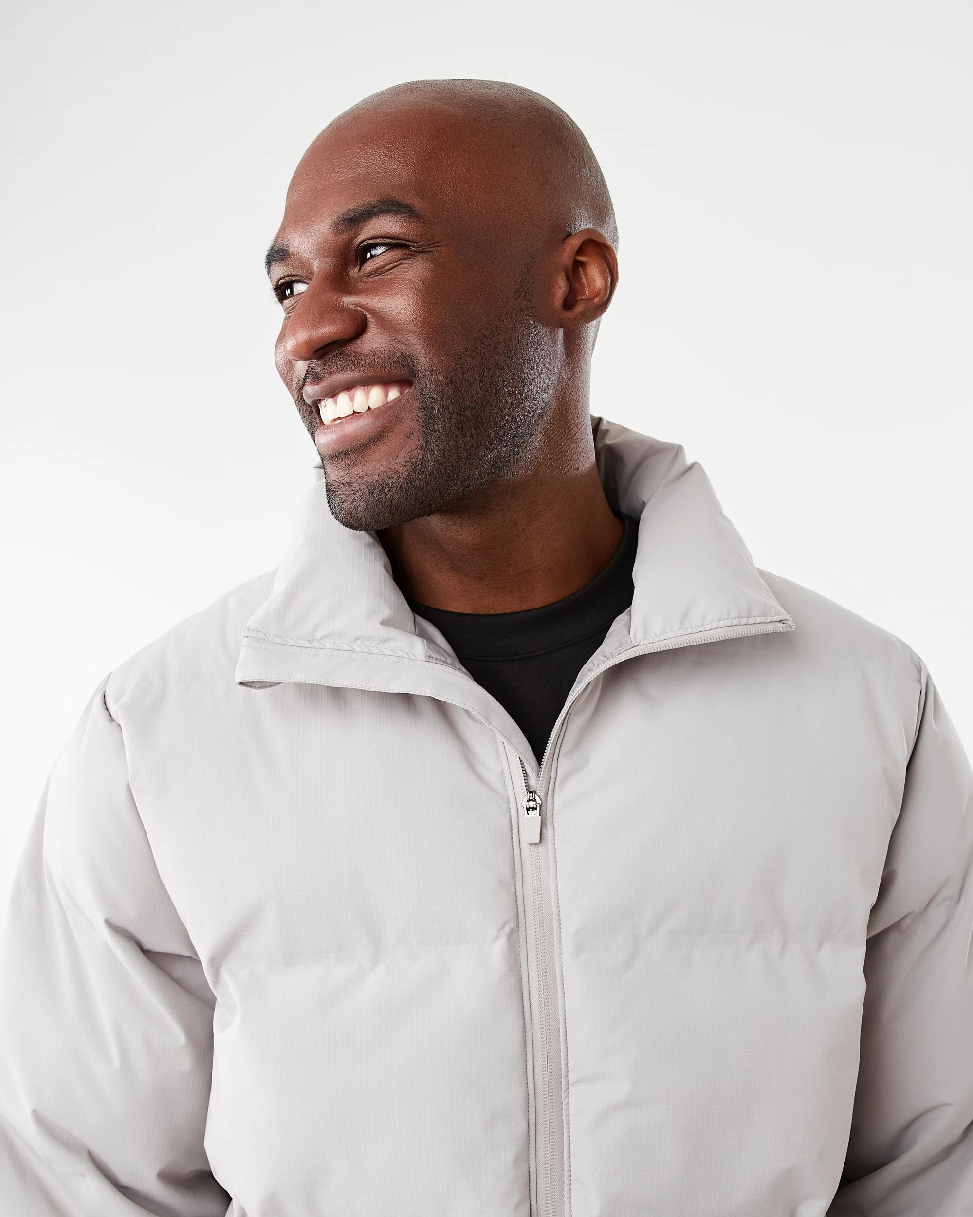 5 Active Mens Outdoor Oversized Puffer Jacket Reef Grey, 5 of 7