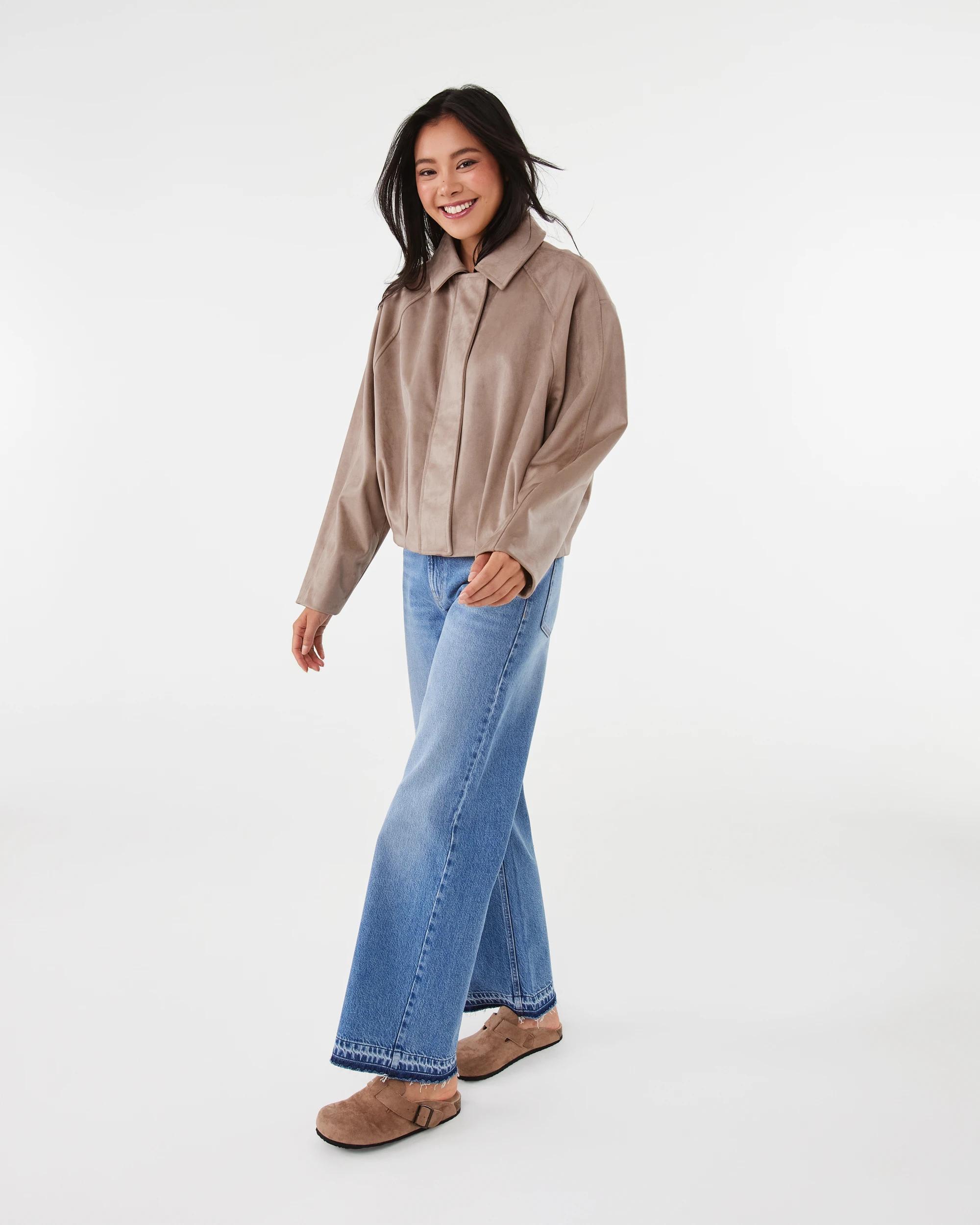 3 Straight Leg Undone Hem Jeans Mid Wash, 3 of 6