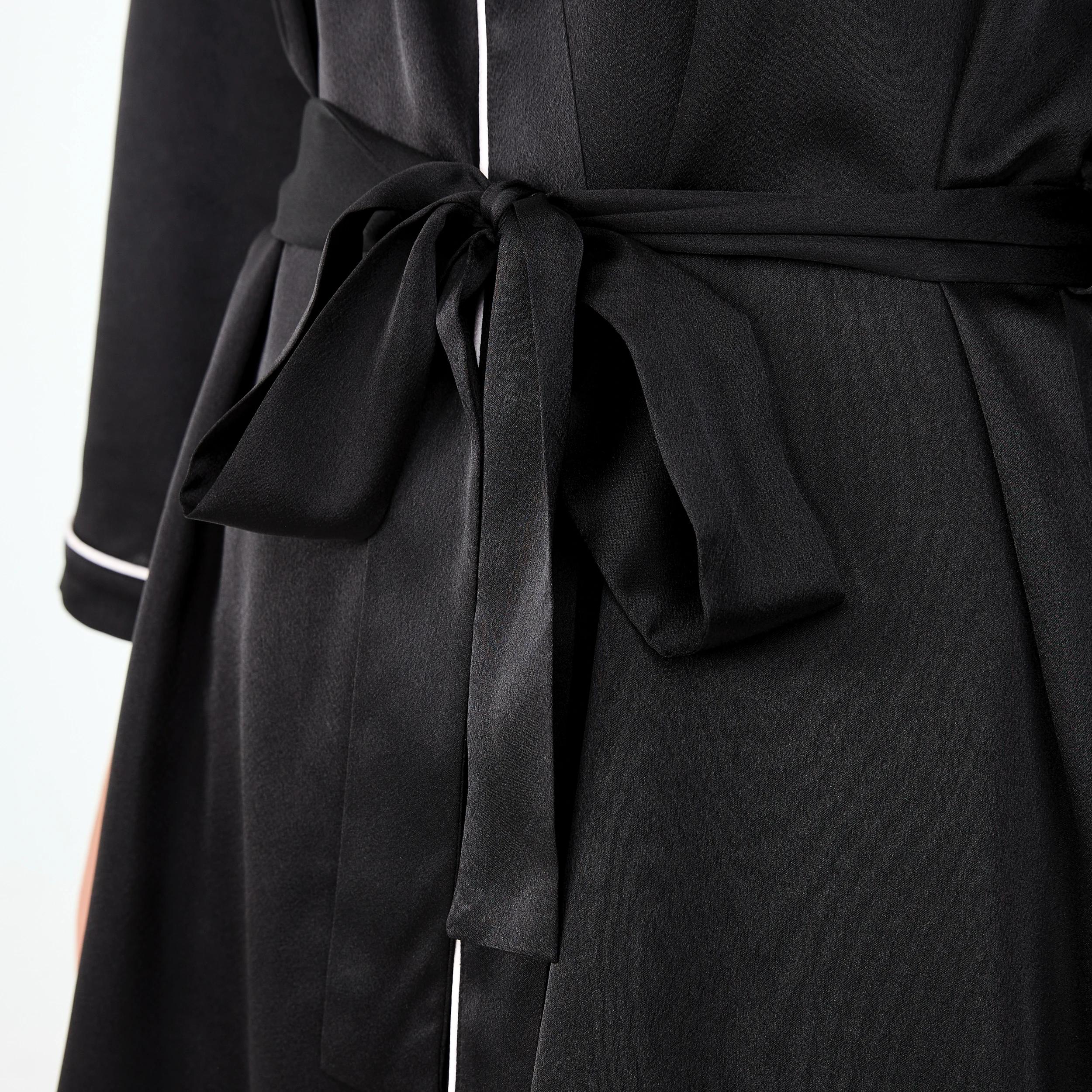 6 Satin Gown Black, 6 of 7